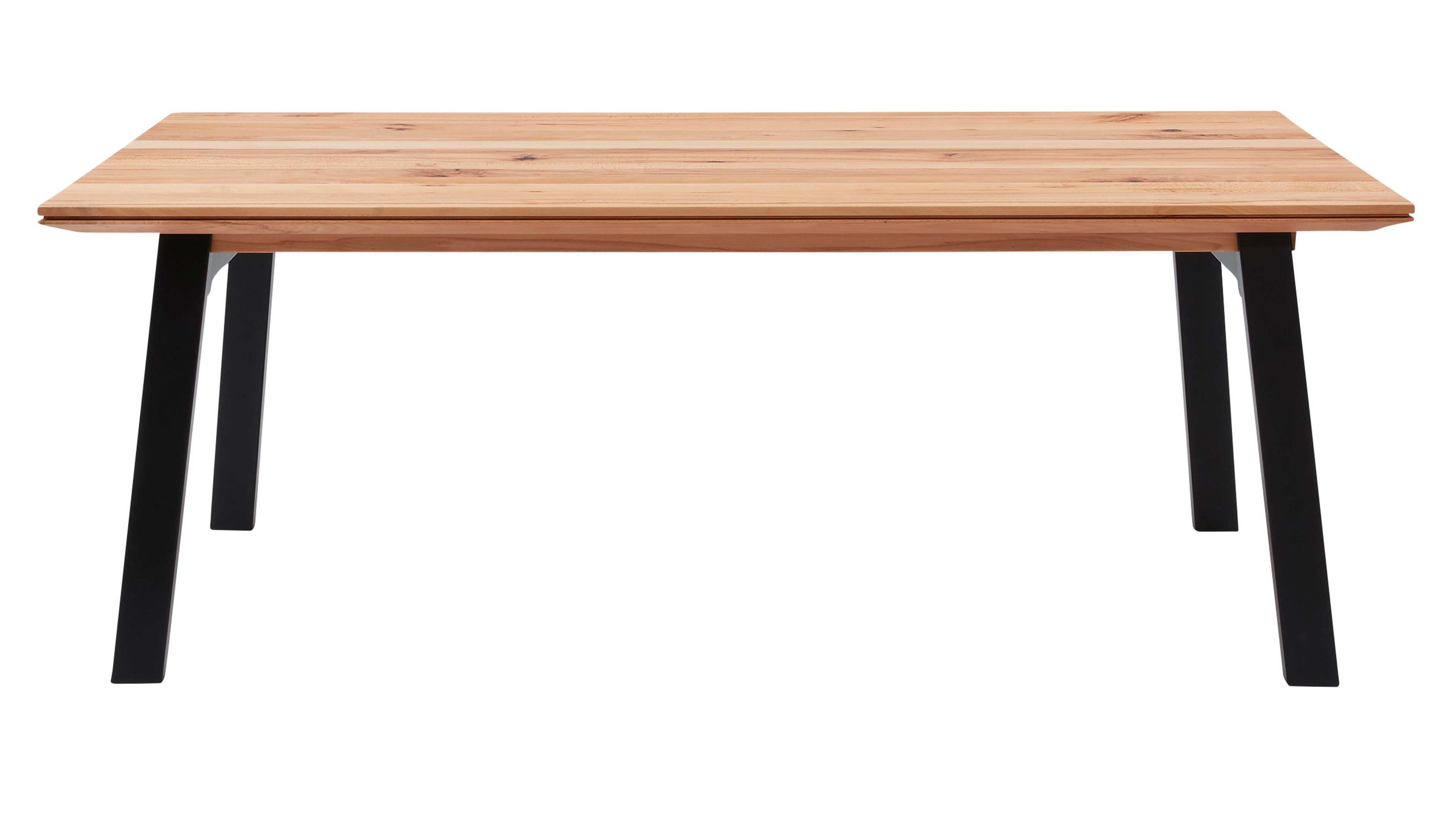 Interliving Esszimmer Serie 5102  Auszugtisch V513 Charakter-Kernbuche & schwarzes Eisen  ca. 220-270 x 100 cm
