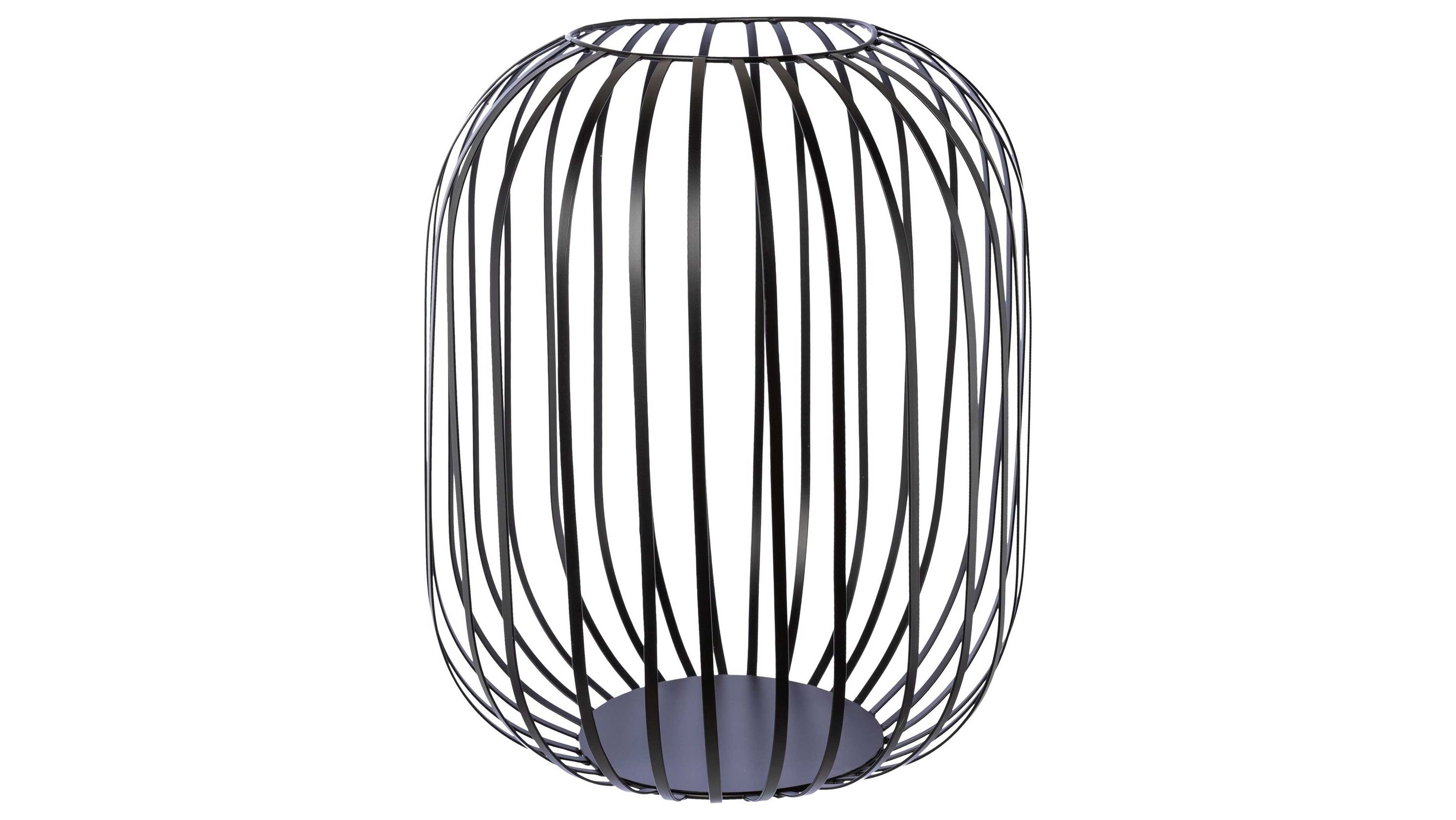 Windlicht Lille schwarzes Metall - Höhe ca. 40 cm