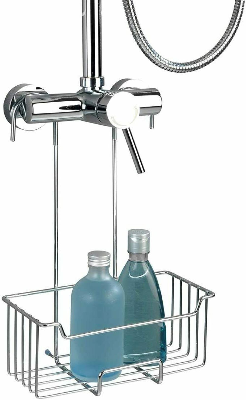 Wenko Duschablage Caddy Milo silber Edelstahl Duschregal Armatur Korb Ablage