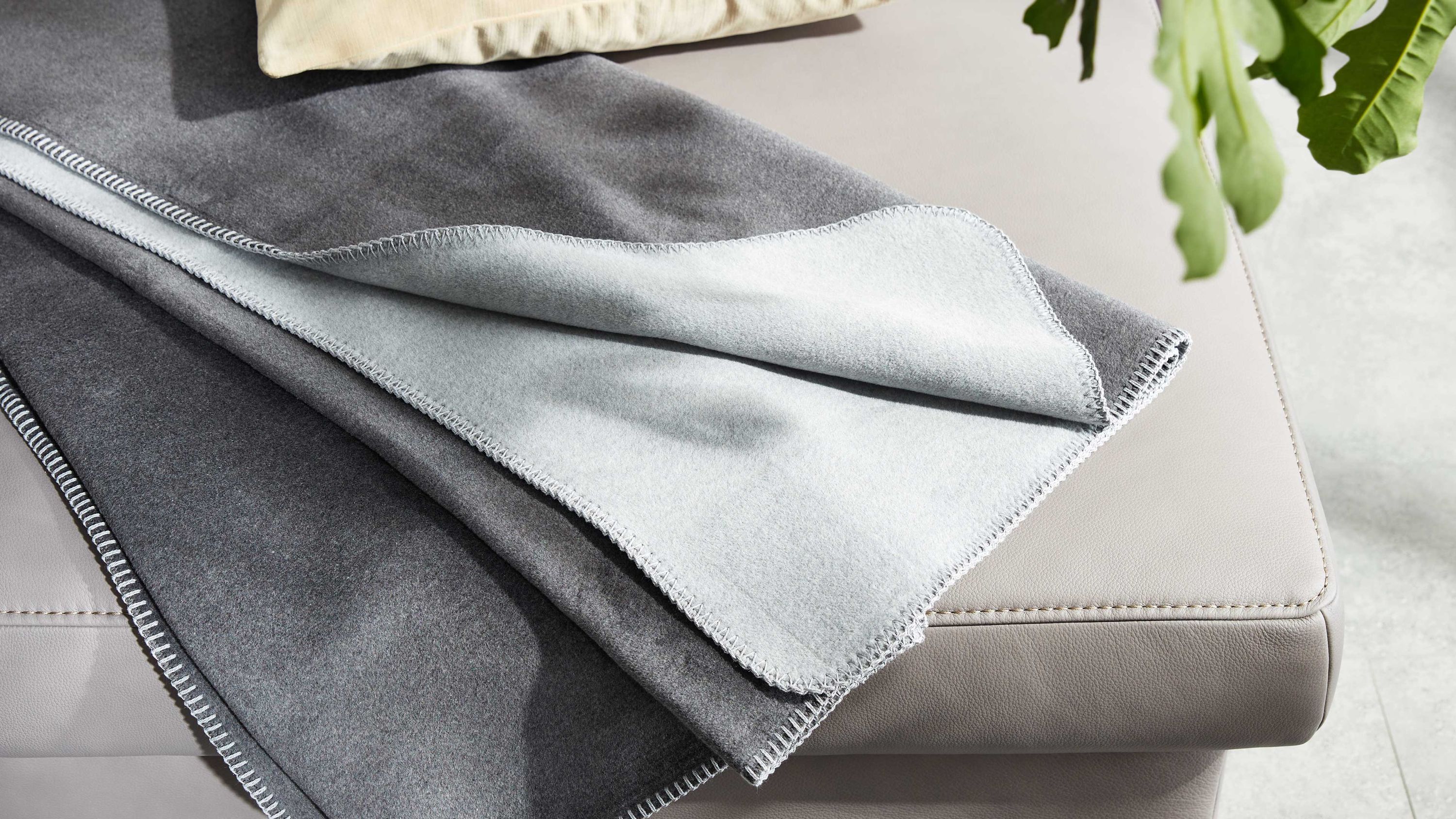 Interliving Wohndecke Serie 9103 Dunkelgrau & Hellgrau  ca. 150 x 200 cm