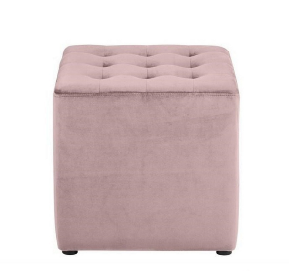 Actona Hocker Bryan Dusty Rose Rosa quadratisch Sitzhocker Fußhocker modern 81639