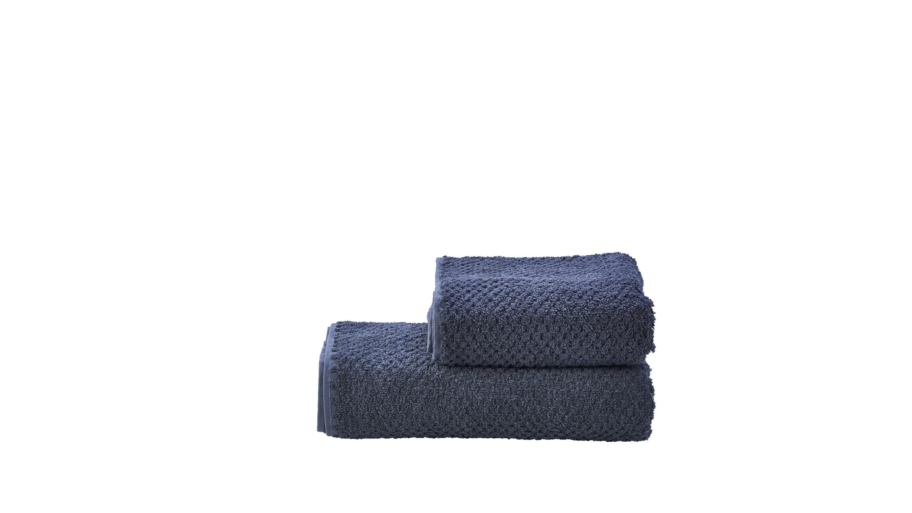 done.® Handtuch-Set Provence Honeycomb - Heimtextilien anthrazitfarbene Baumwolle  zweiteilig