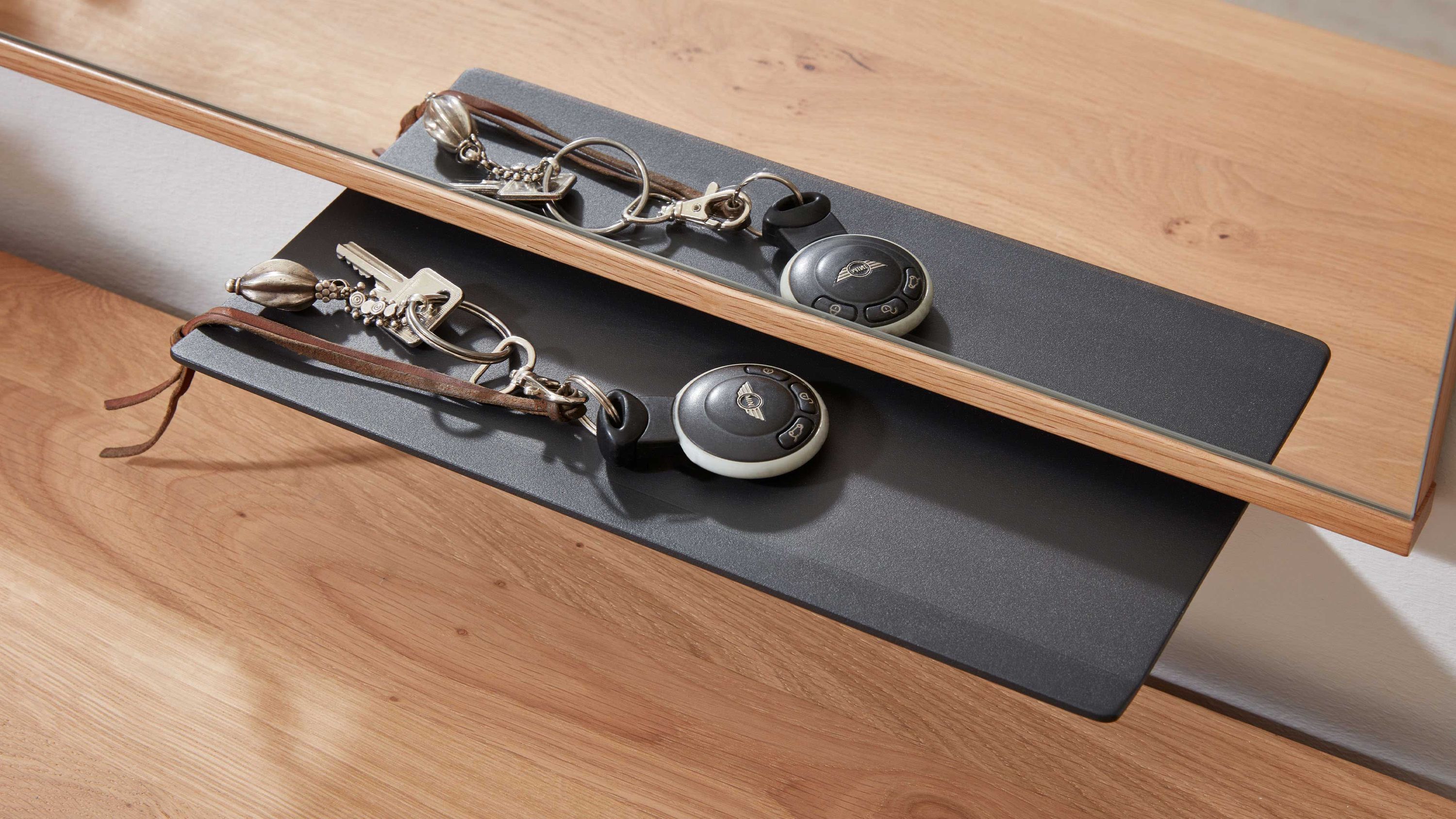 Interliving Garderoben Serie 6005  Ablageboard 802 anthrazitfarbenes Metall  Länge ca. 32 cm
