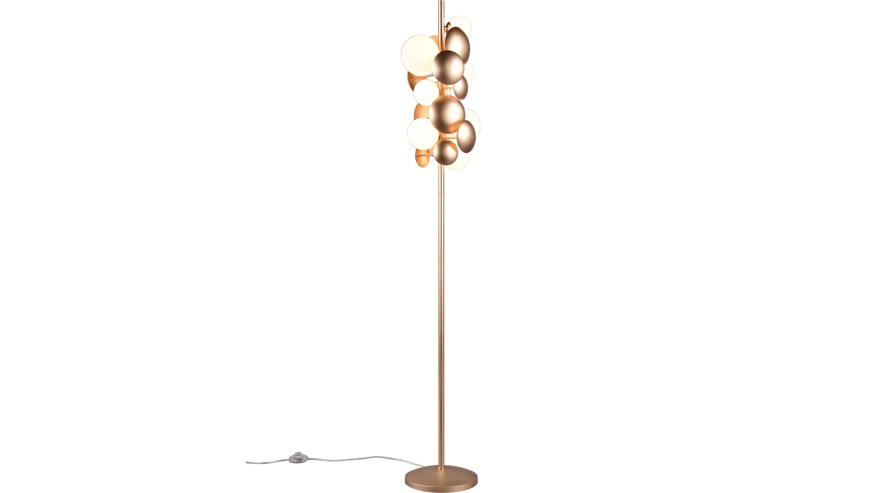 TRIO Stehleuchte Bubble Gold & Weiß  Höhe ca. 155 cm