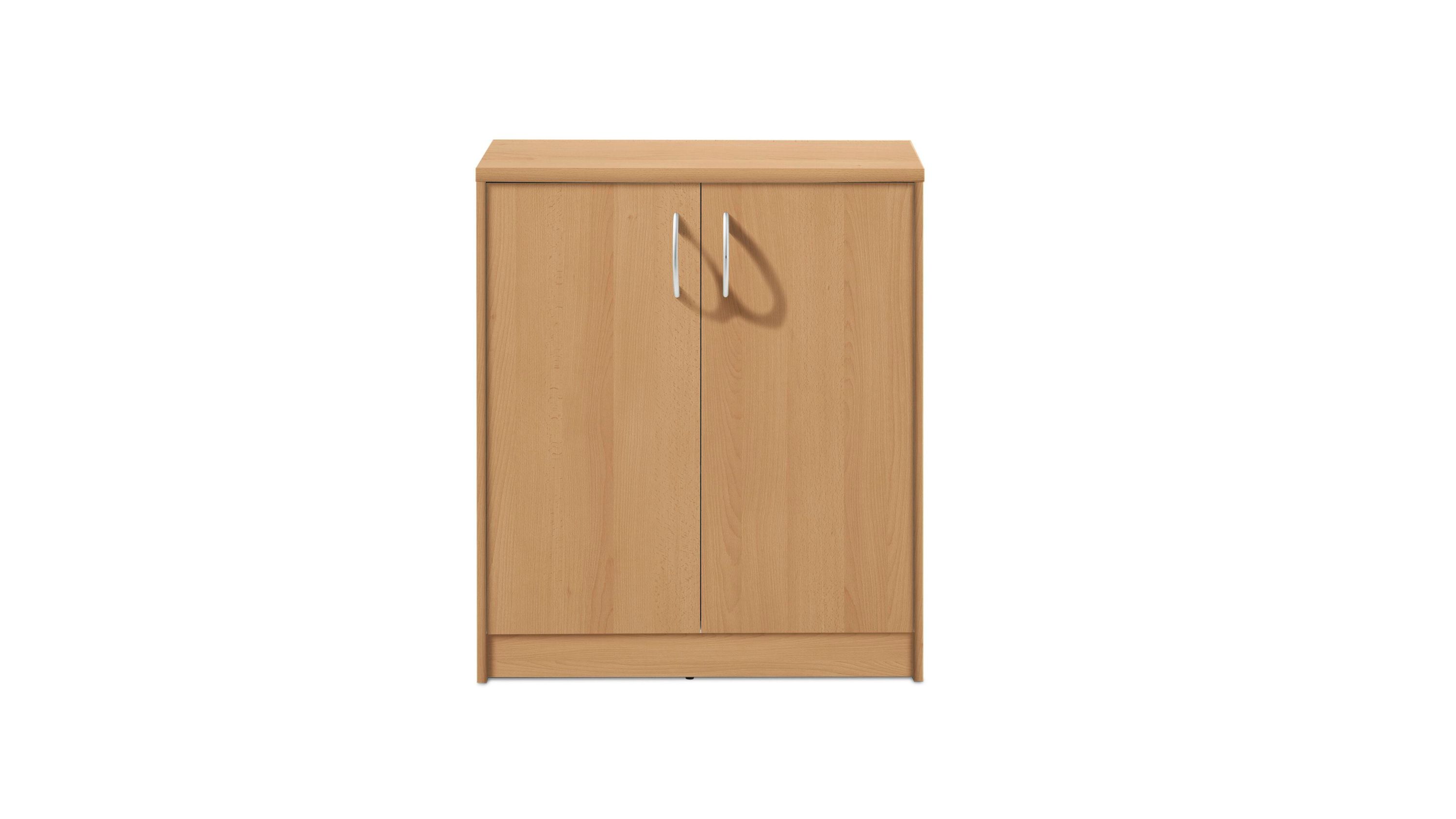 Türenkommode bzw. Schrank buchefarbene Kunststoffoberflächen  zwei Türen
