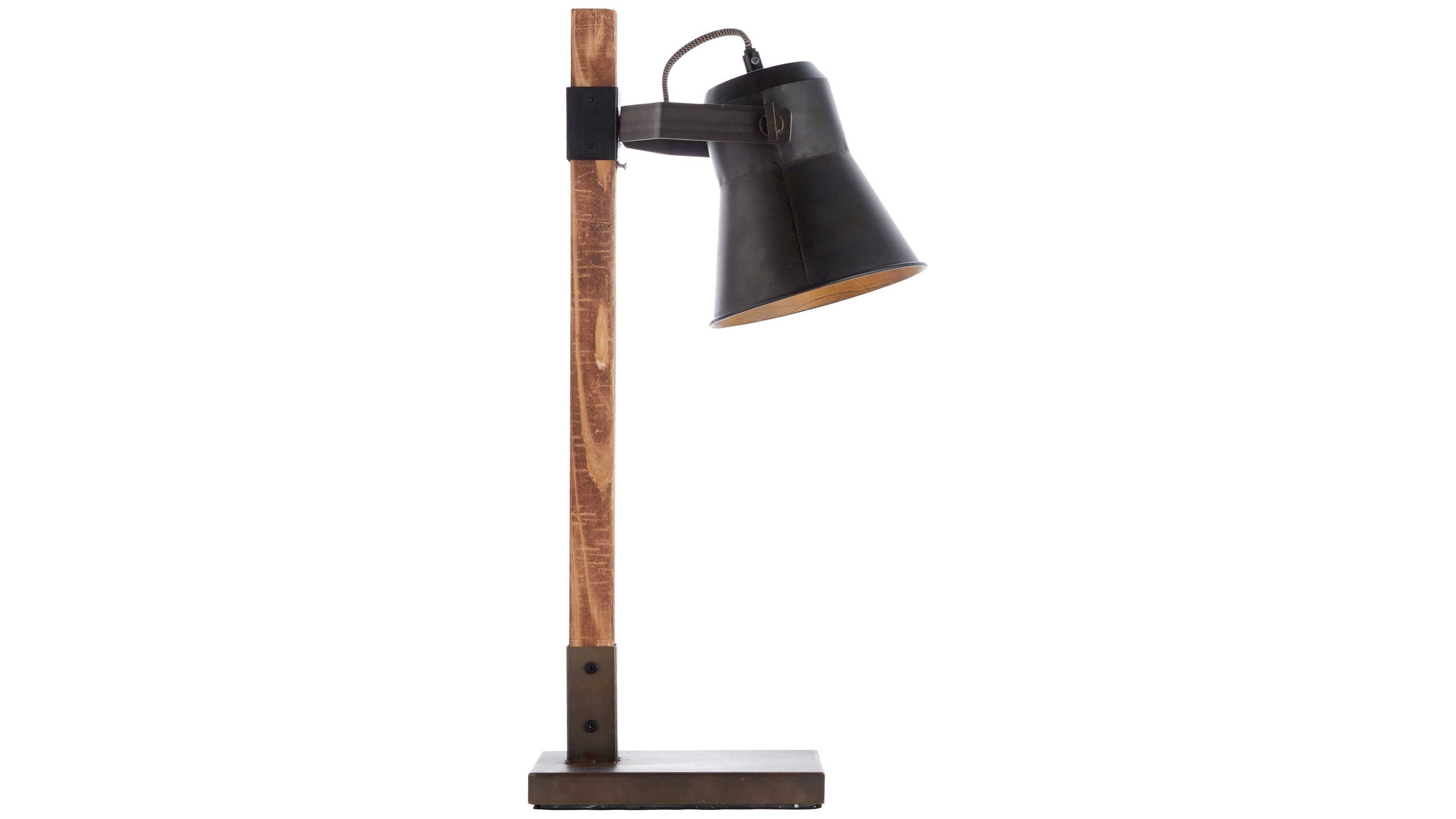 Brilliant Tischlampe Plow schwarzer Stahl & Holz  Höhe ca. 55 cm