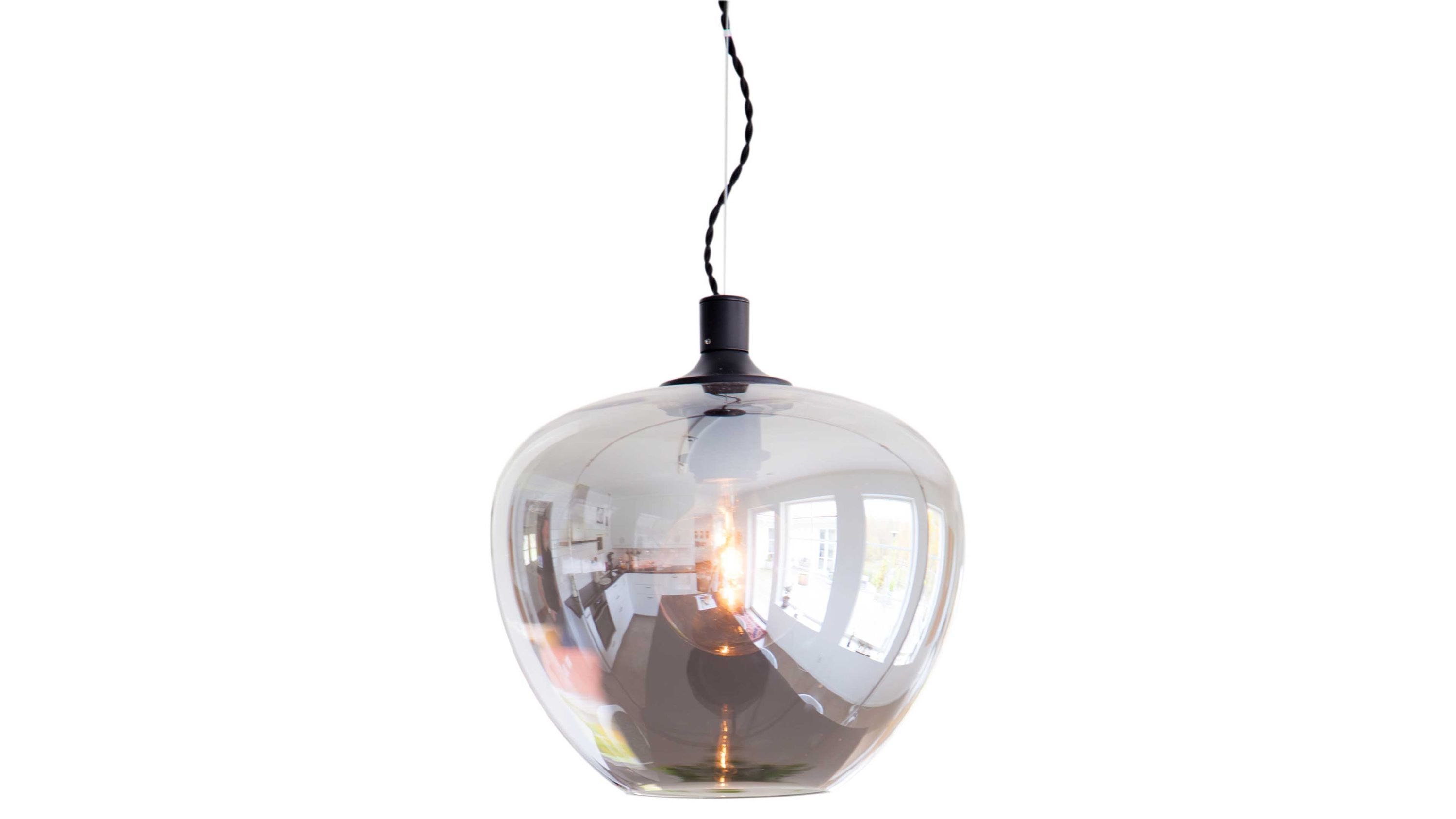 BY RYDÉNS Hängeleuchte Bellissimo rauchgraues Glas - Durchmesser ca. 28 cm