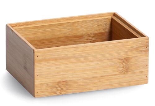 Flache Bambusbox 2er-Set