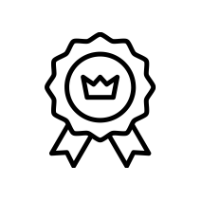 Icon mit Qualitätssiegel als Symbol für bekannte Küchenmarken. Icon mit Qualitätssiegel als Symbol für bekannte Küchenmarken.