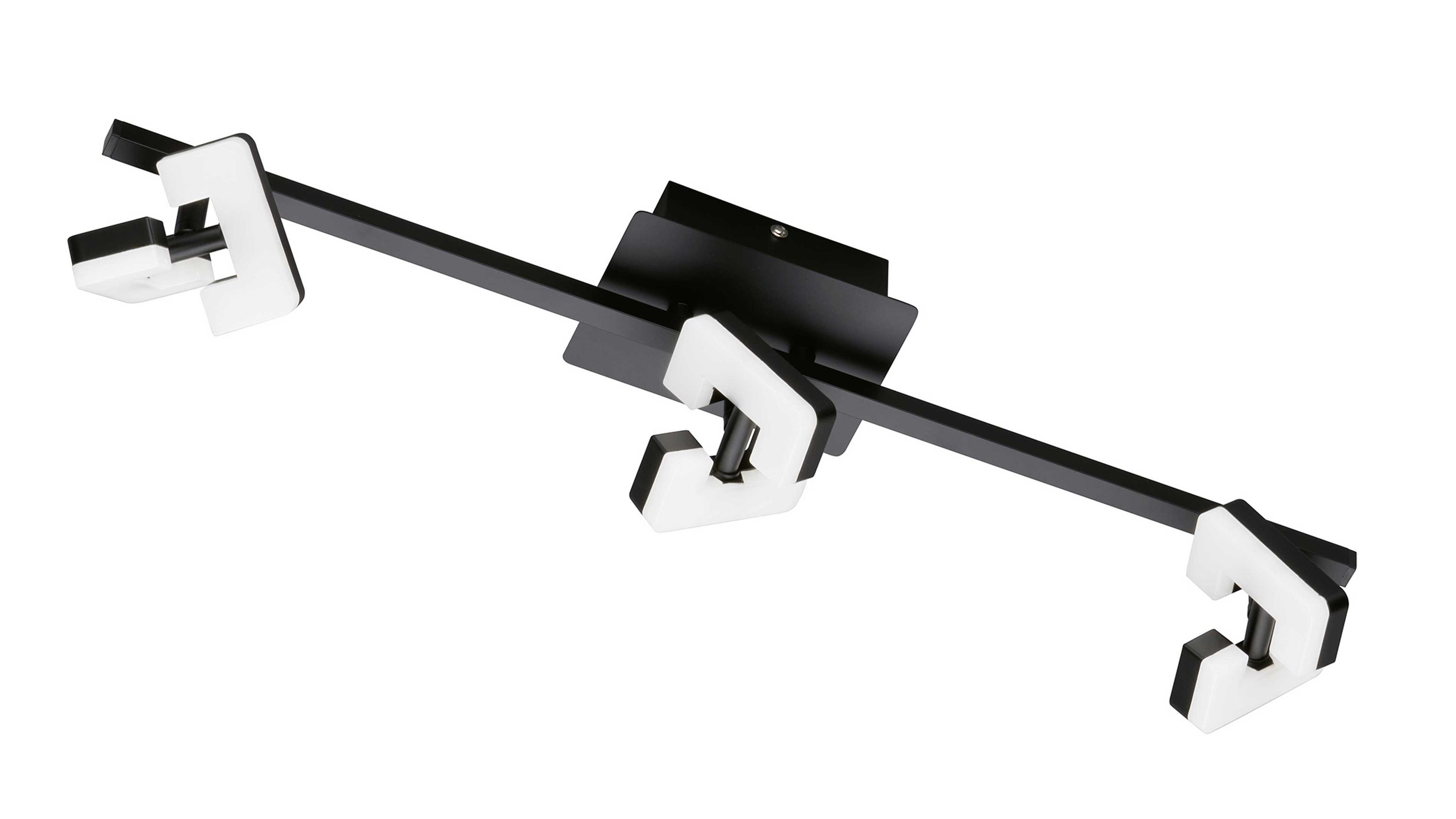 FH Leuchten Serie Ray - Deckenlampe als Deckenstrahler sandschwarzes Metall - Länge ca. 60 cm