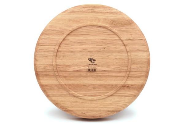 Geölte Holzschale  mit klassischem Design und Markenprägung