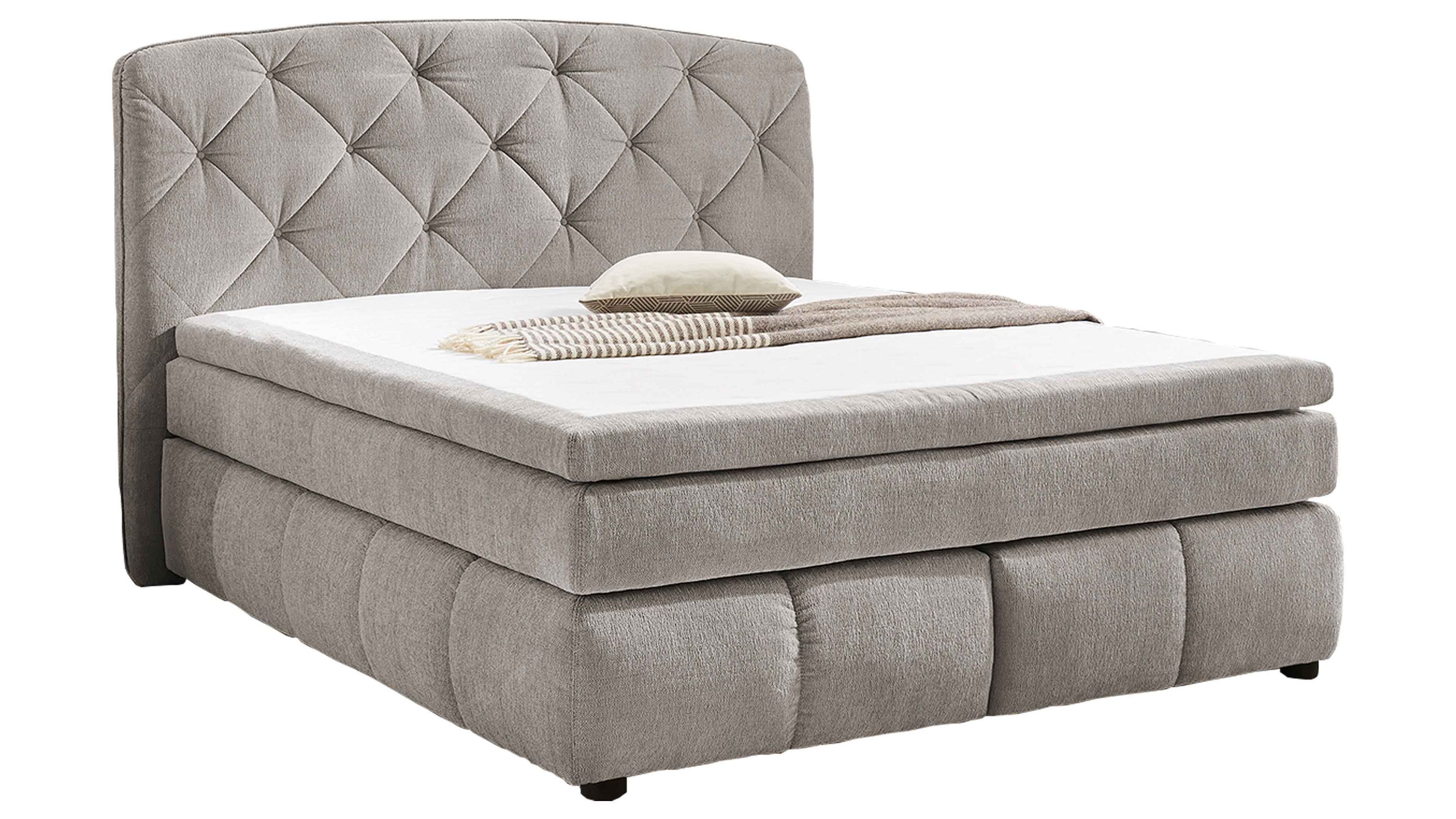Boxspringbett Mila Mix graue Chenille 444.19  Liegefläche ca. 180 x 200 cm