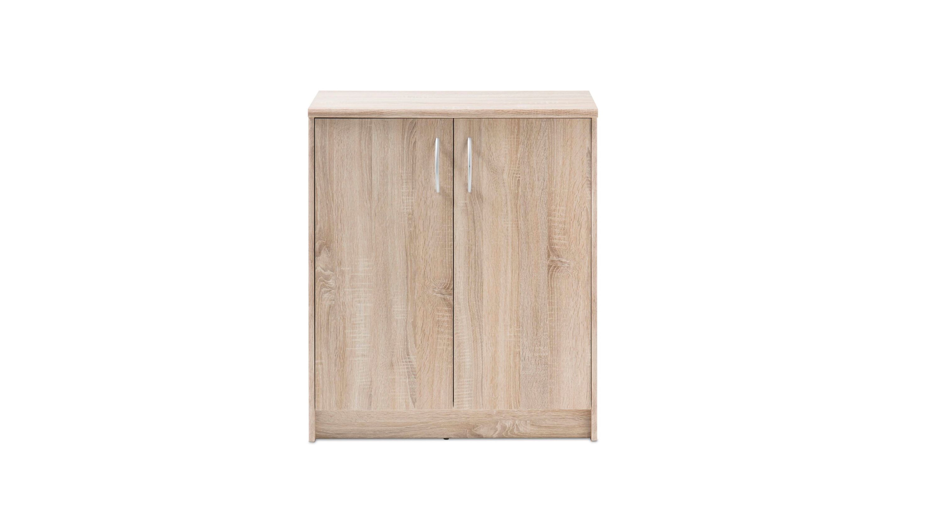 Türenkommode bzw. Schrank Sonoma eichefarbene Kunststoffoberflächen  zwei Türen