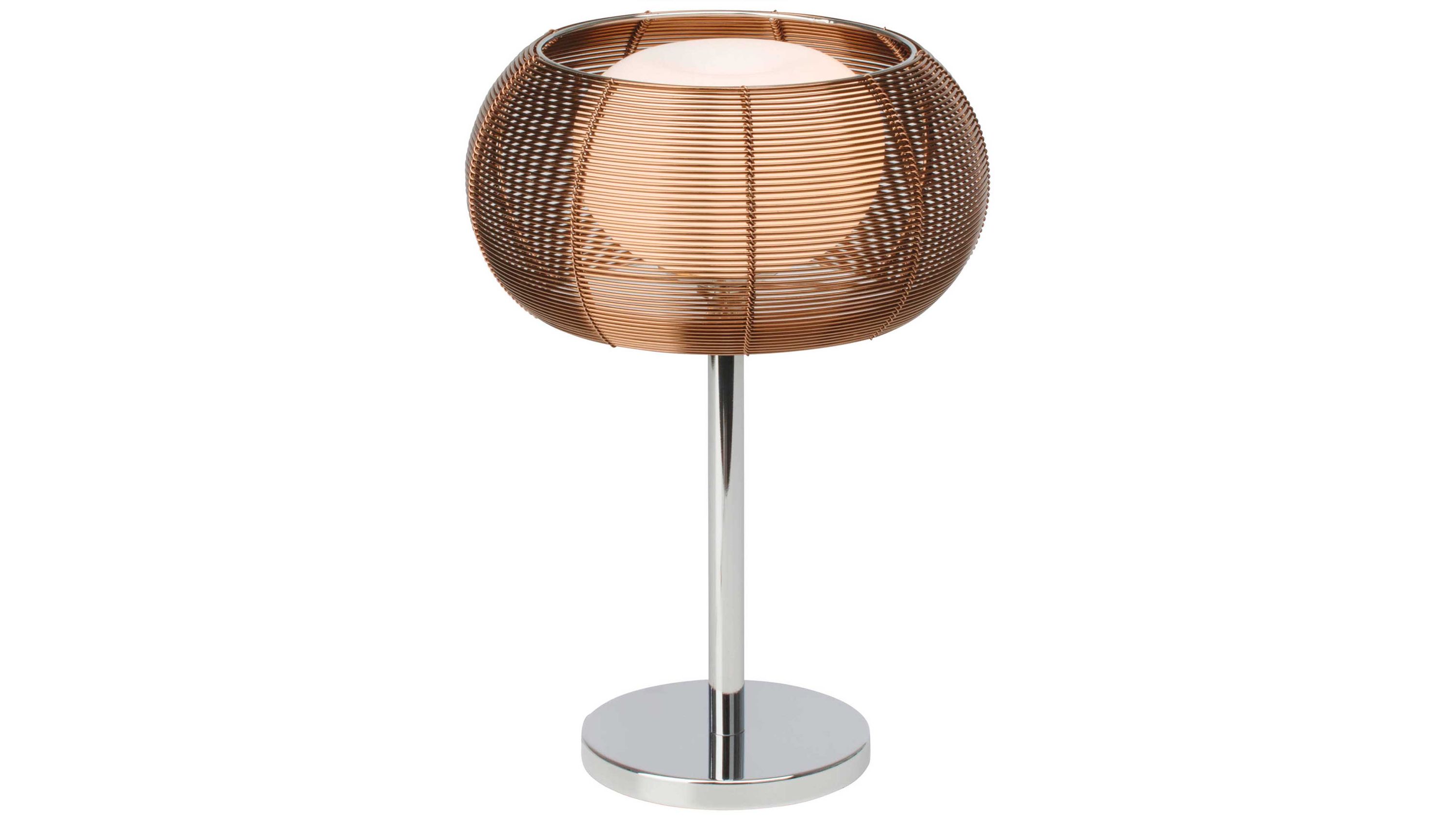 Brilliant Tischlampe Relax bronzefarbener Stahldraht & Glas  Höhe ca. 39 cm