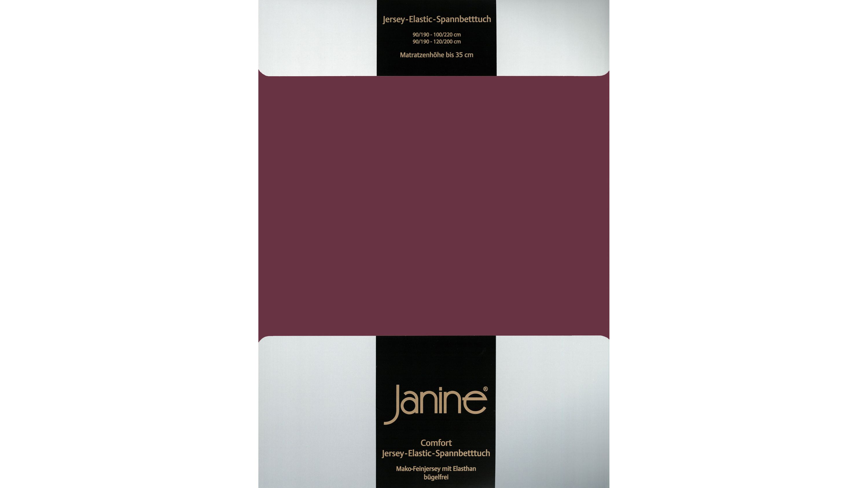 Spannbettlaken in bordeauxrot aus Jersey-Elastik Spannbettlaken in bordeauxrot mit elastischem Jersey-Material