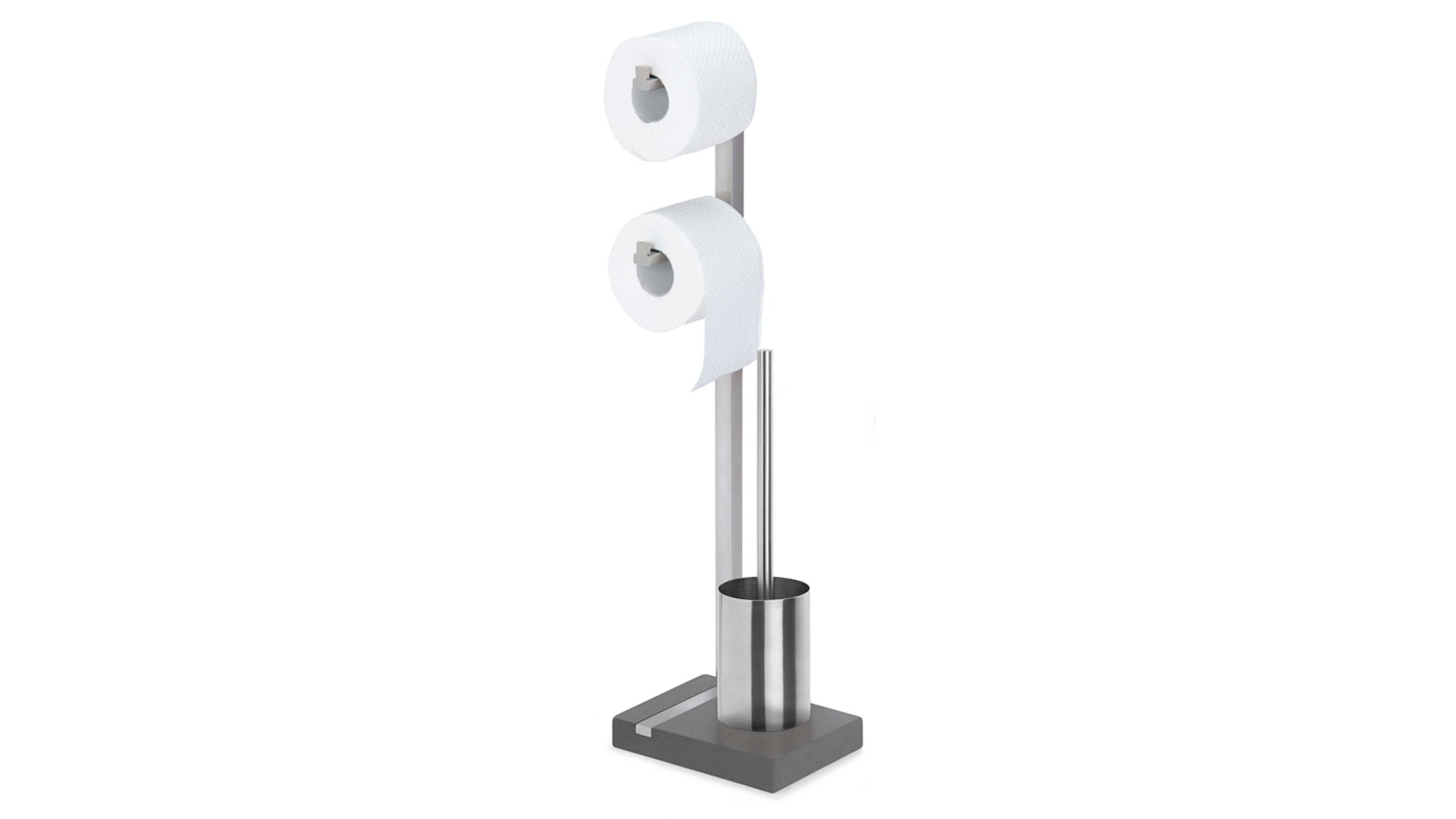 blomus WC-Butler Menoto matter Edelstahl & schwarzer Polystone