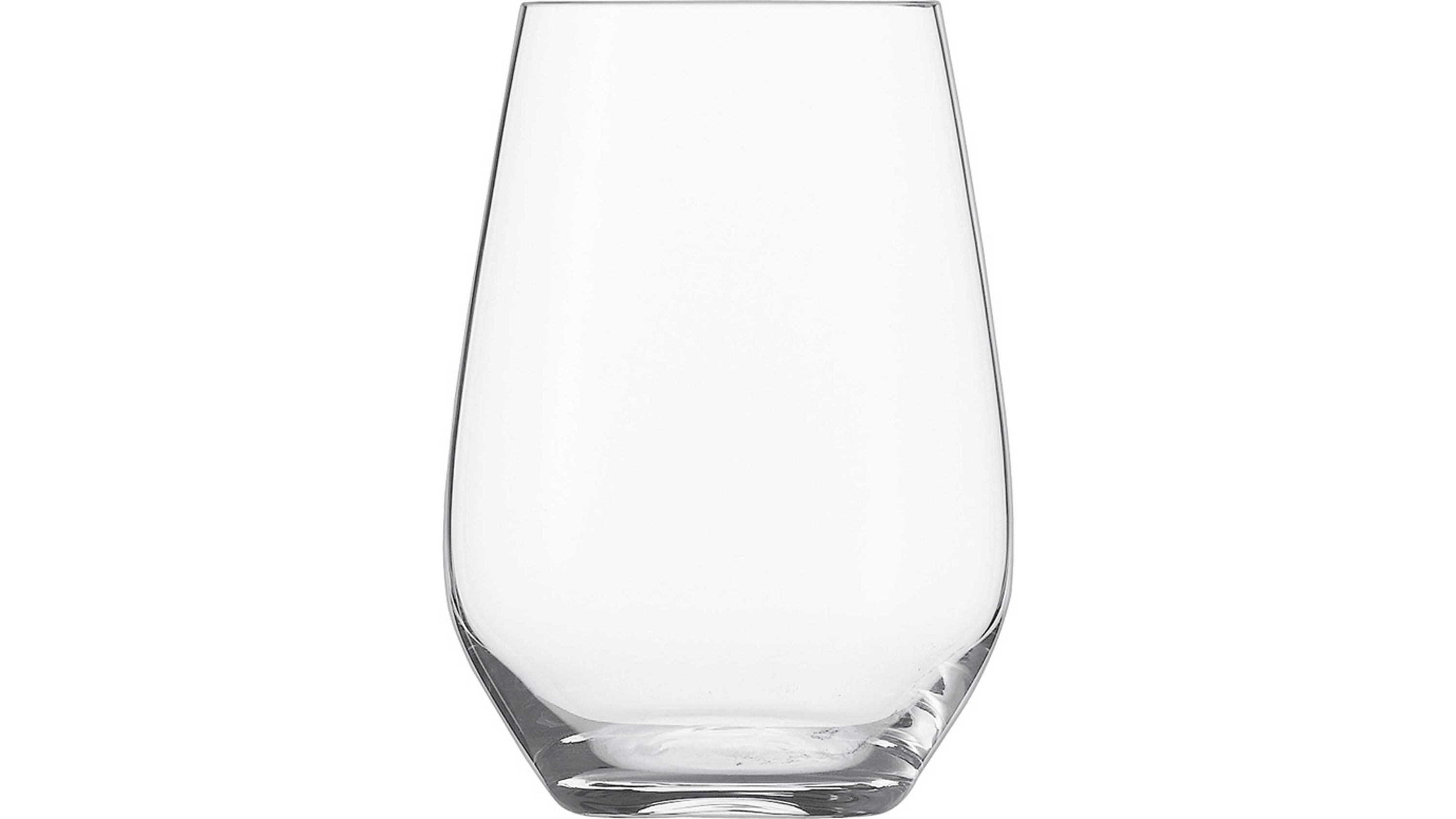 Universalbecher aus klarem Glas mit dickem Boden Klarer Universalbecher mit leicht konischer Form und dickem Boden