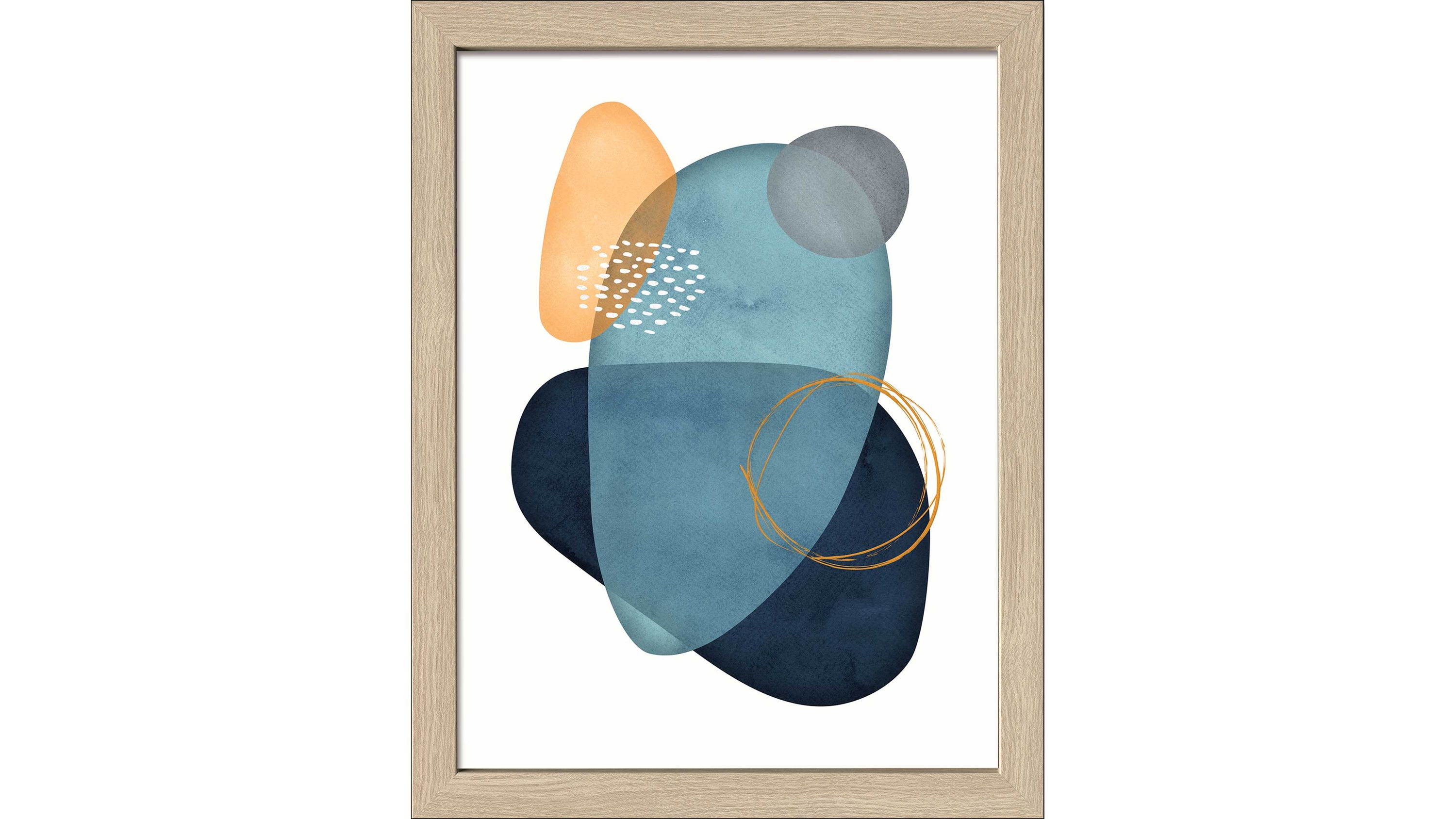 PRO®ART Kunstdruck Framed-Art Blau & Eiche - ca. 35 x 45 cm