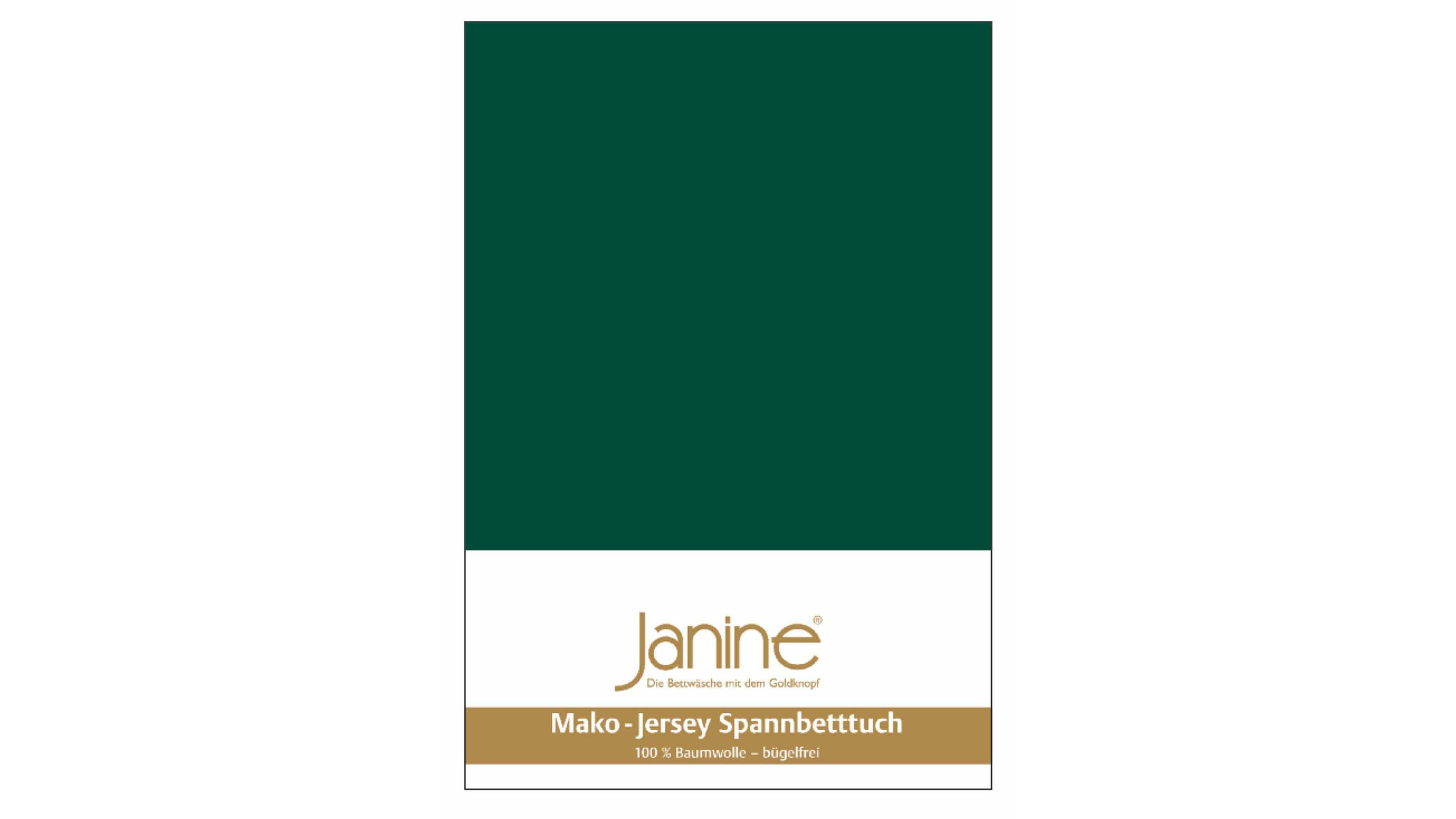 Grünes Spannbettlaken mit weißer und goldener Verpackung
