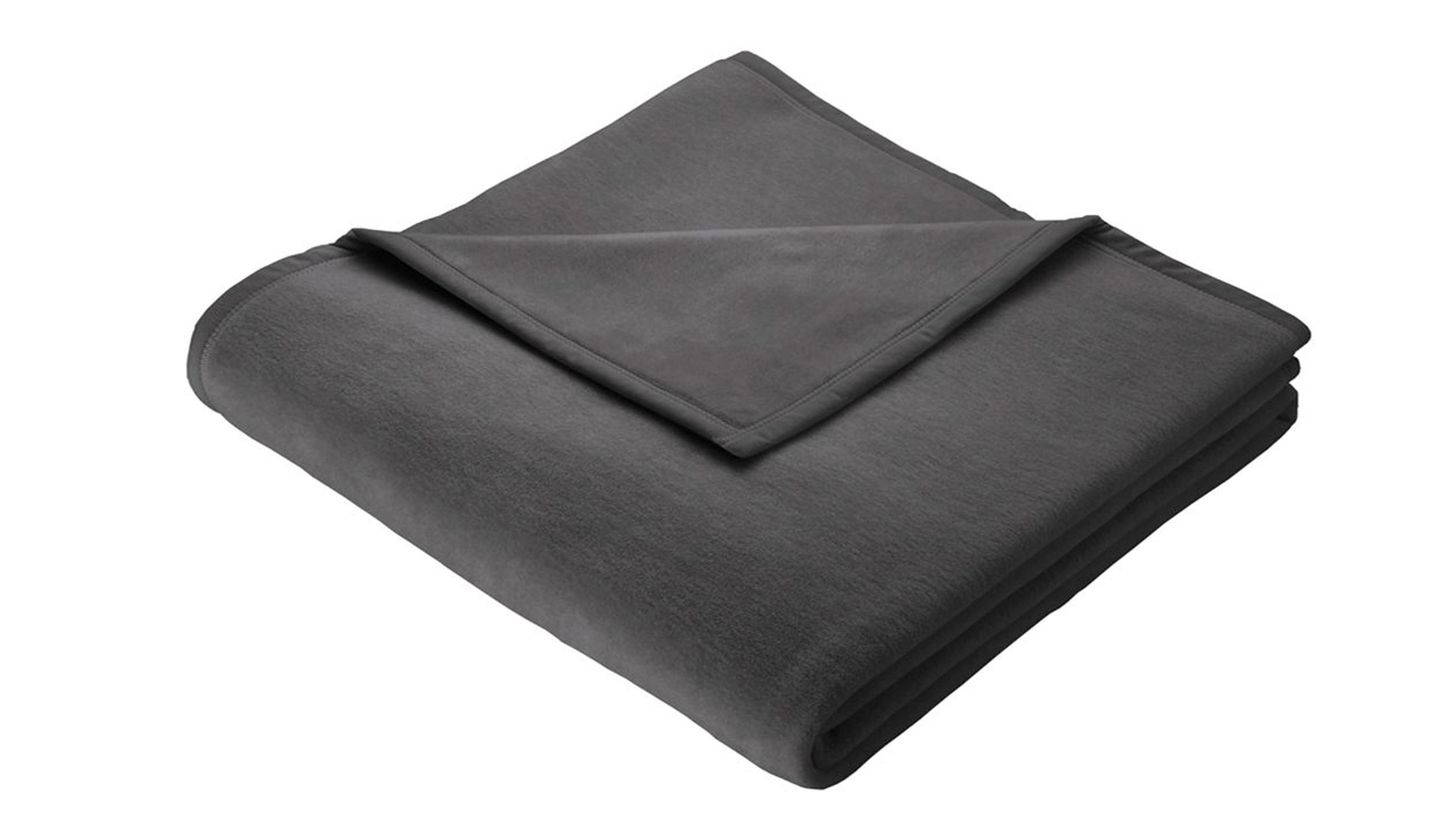 Biederlack® Wohndecke Cotton Home schieferfarbenes Mischgewebe - ca. 150 x 200 cm