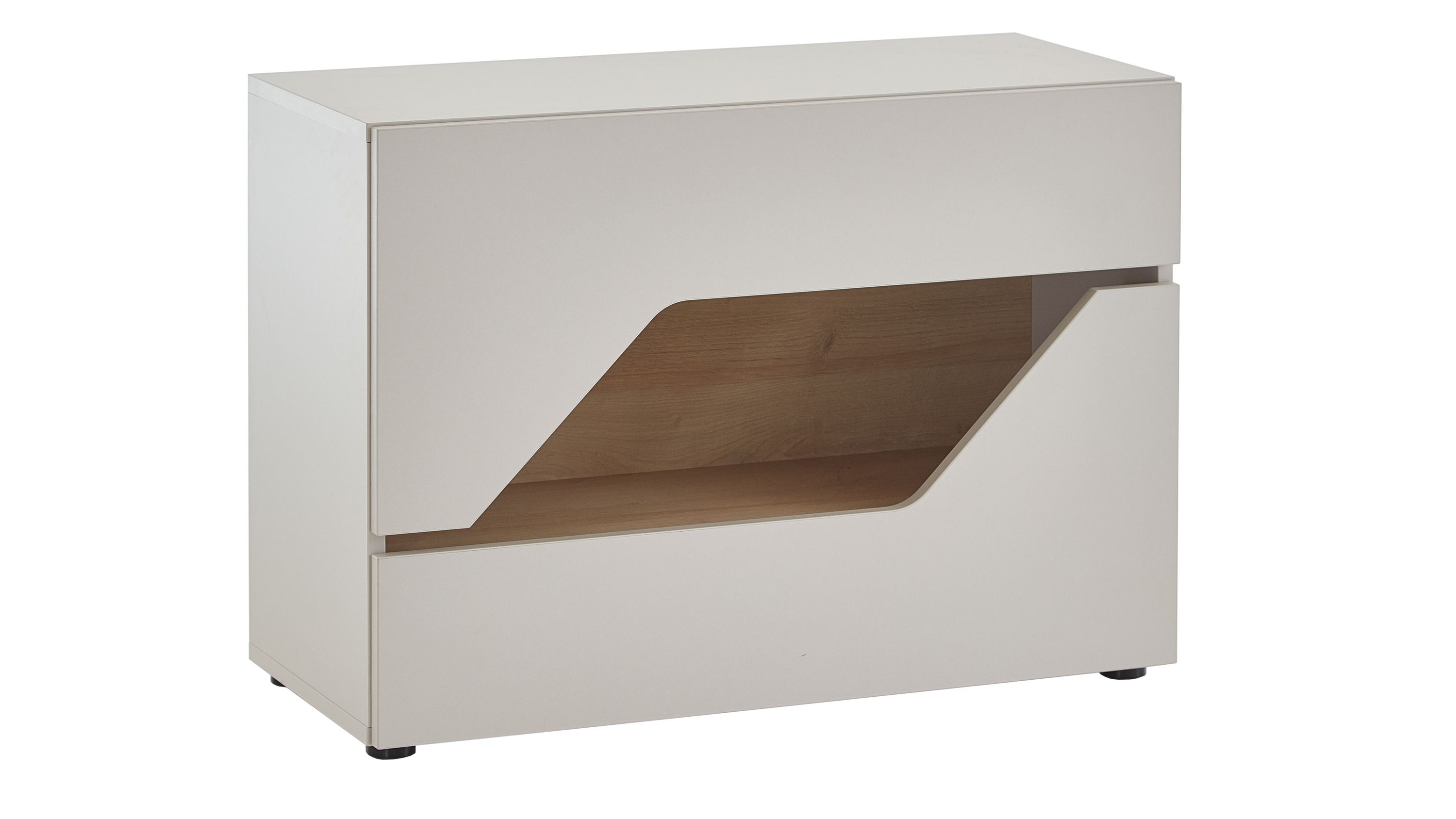 Jugendzimmer Serie ZE 1 - Kommode Weiß & Eichefarben - ca. 90 x 64 cm