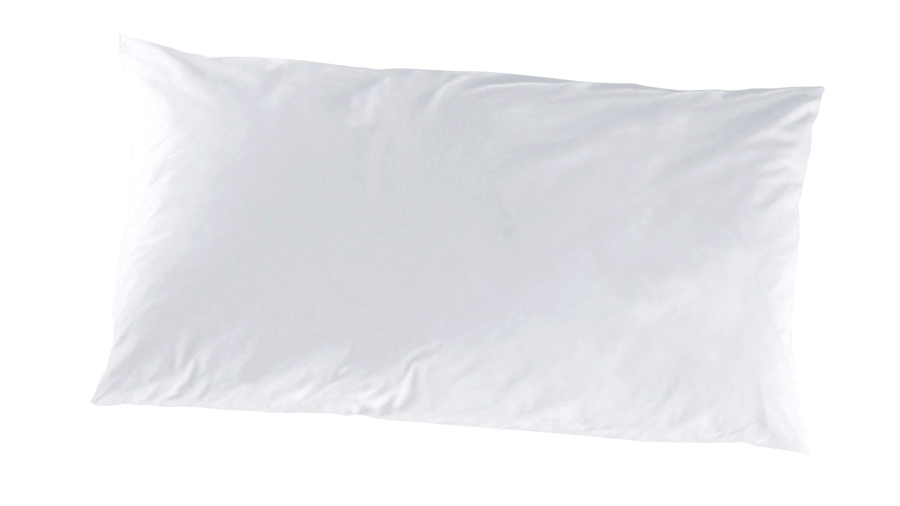 Weißer Kopfkissenbezug rechteckig Rechteckiger weißer Kopfkissenbezug aus glattem Stoff