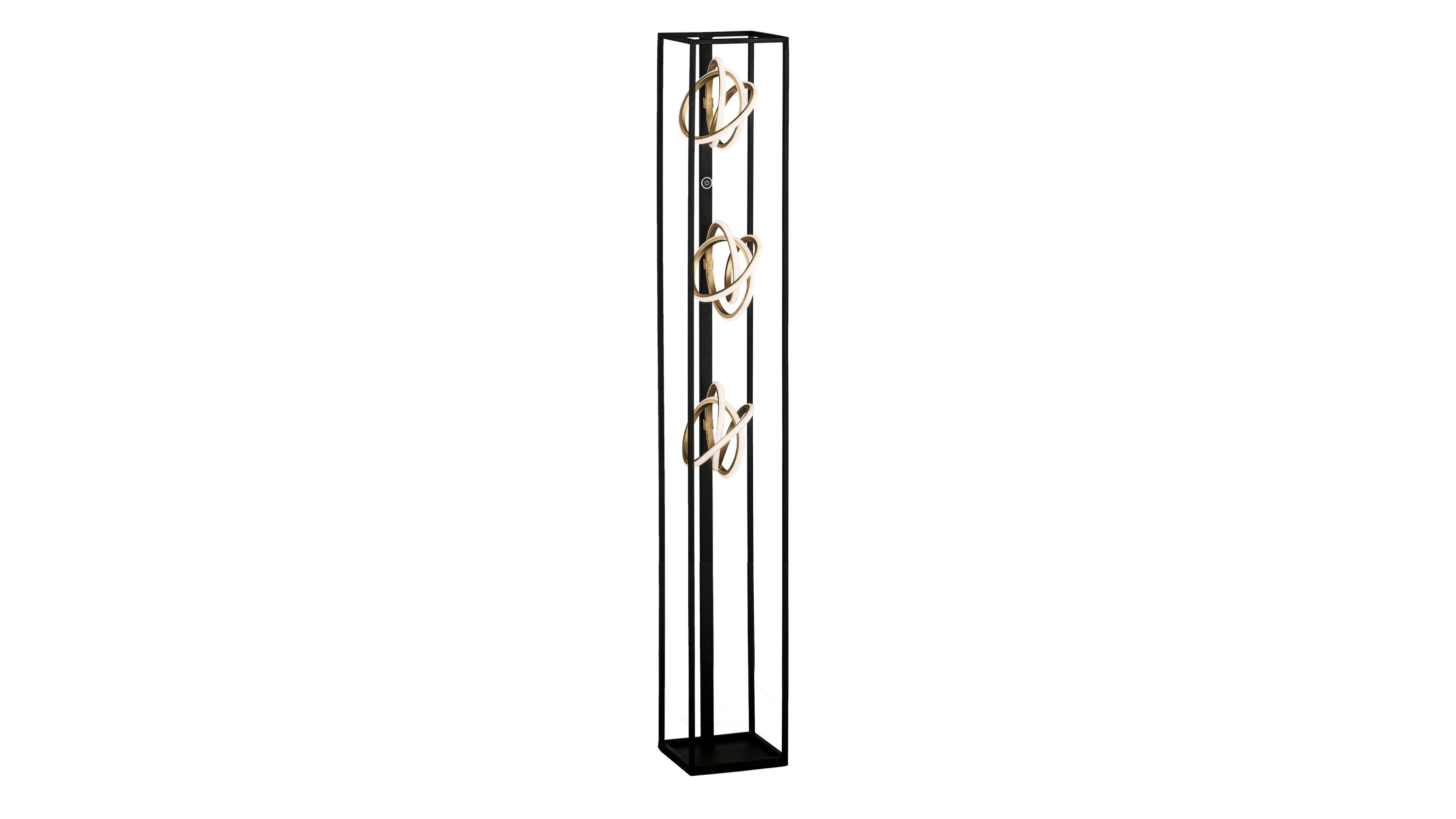 FH Stehleuchte Gisi Schwarz & Gold - Höhe ca. 130 cm