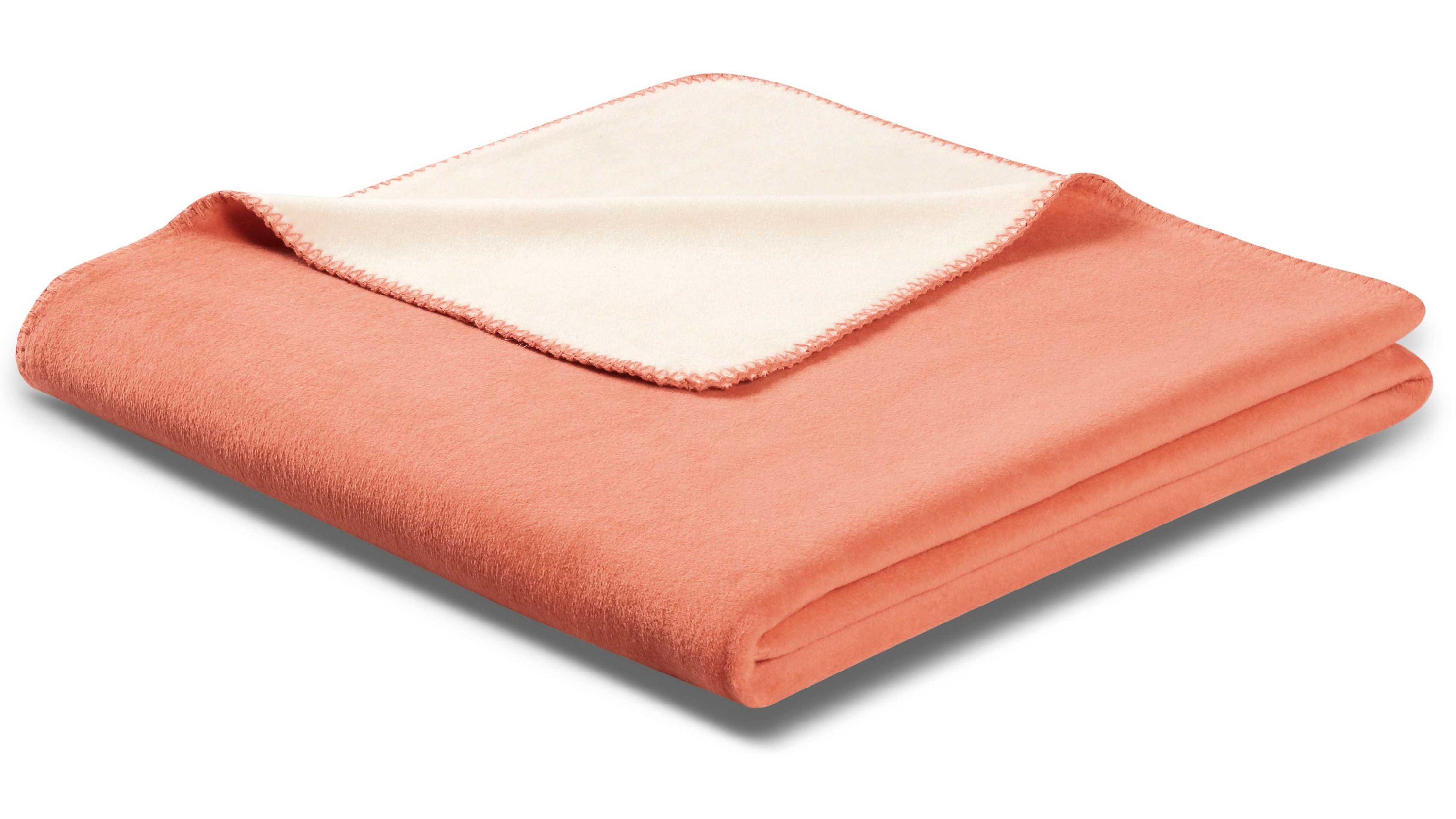 Biederlack® Wendedecke Doubleface Shrimp & Ecru  ca. 150 x 200 cm