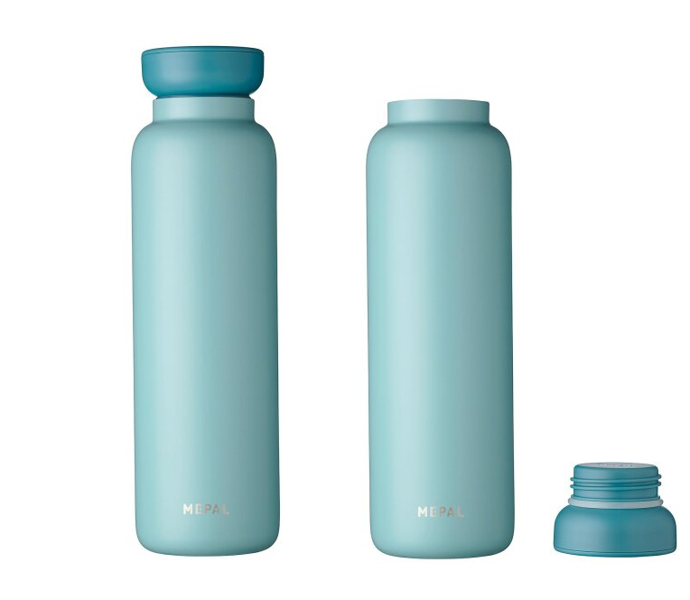 Mepal Thermoflasche Ellipse Edelstahl silber grün Trinkflasche 500 oder 900 ml