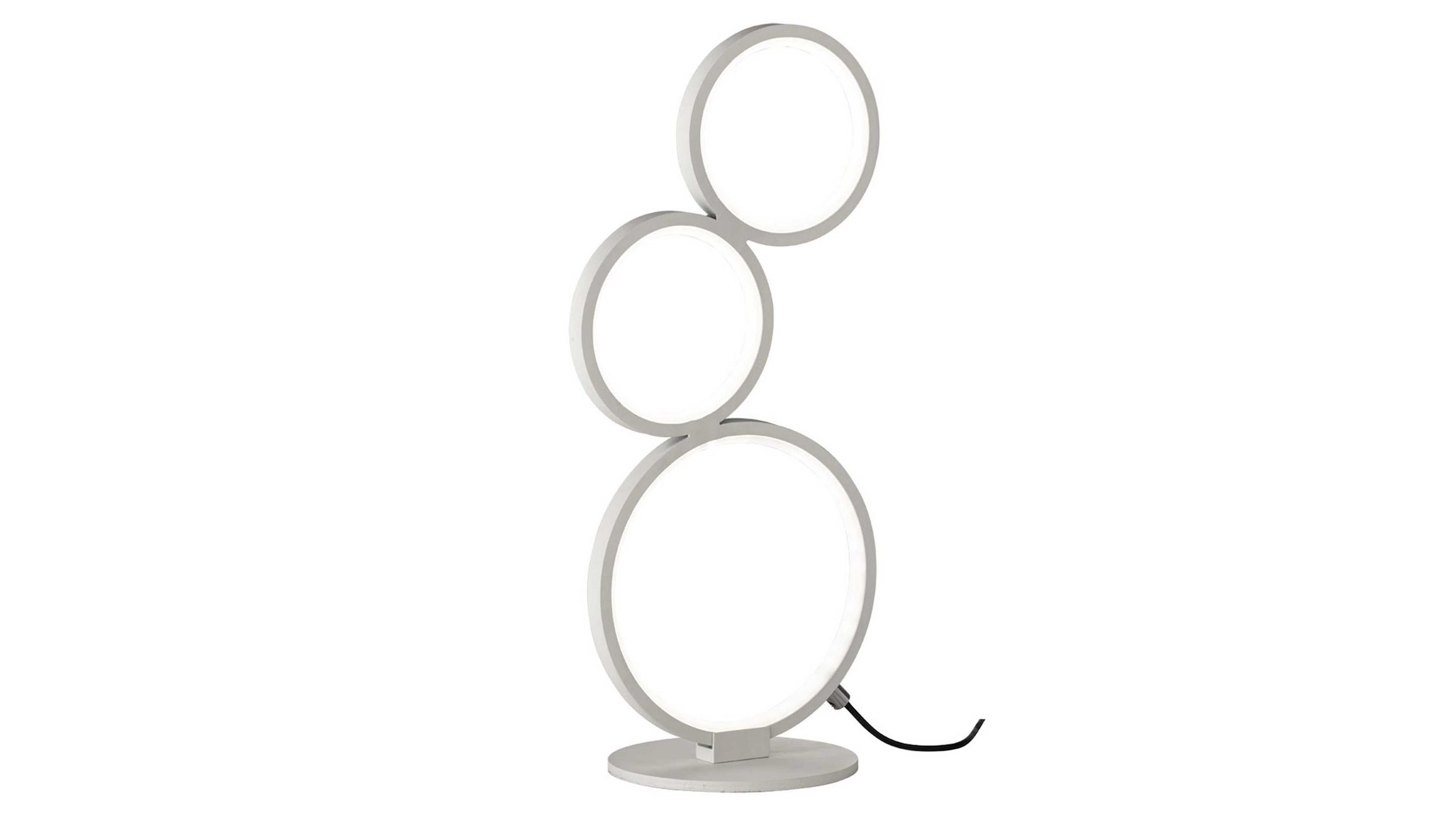 TRIO Tischlampe Rondo mattweißes Metall  Höhe ca. 45 cm