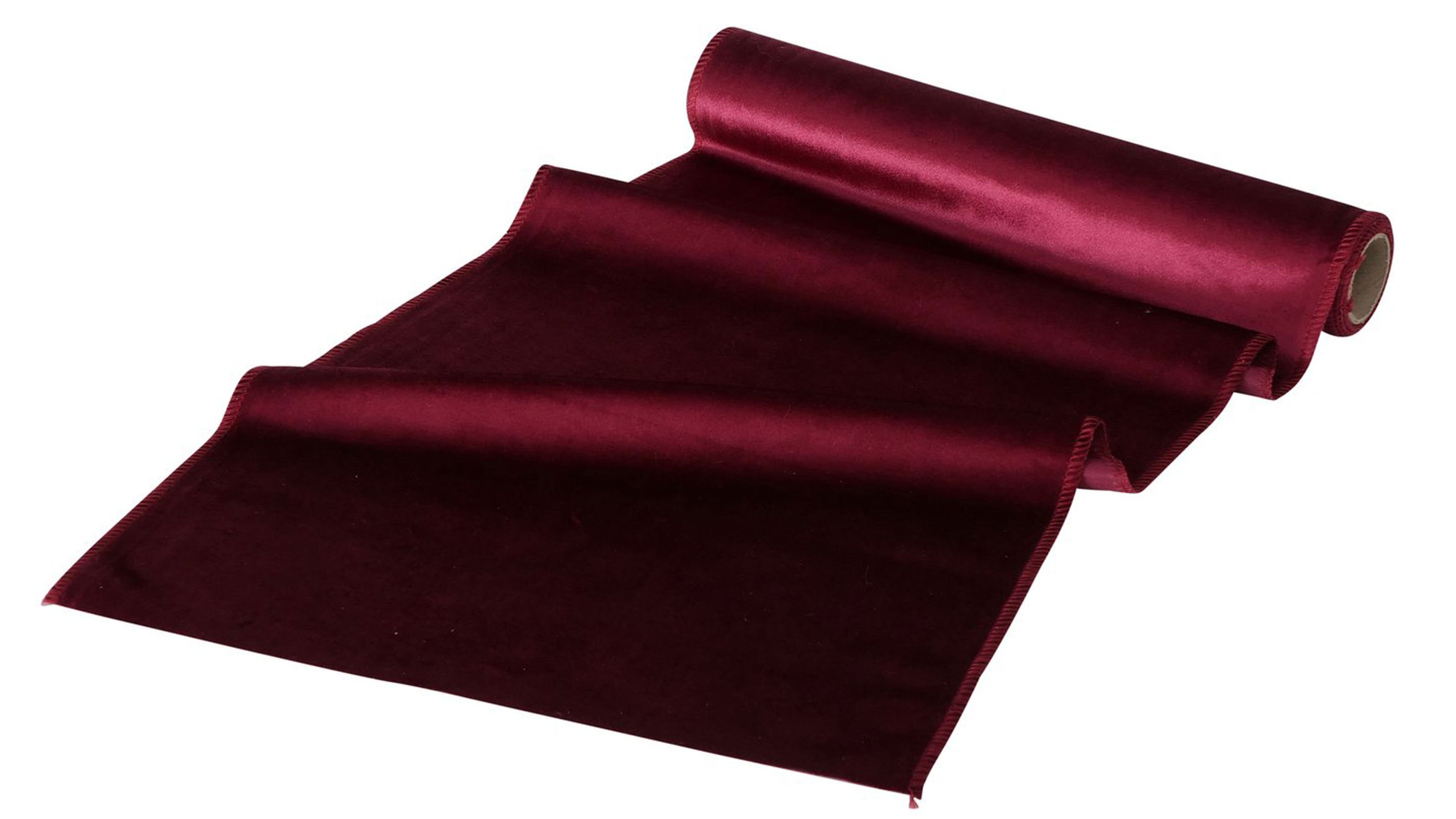 Dekostoff Velvet dunklrote Kunstfaser - Länge ca. 200 cm