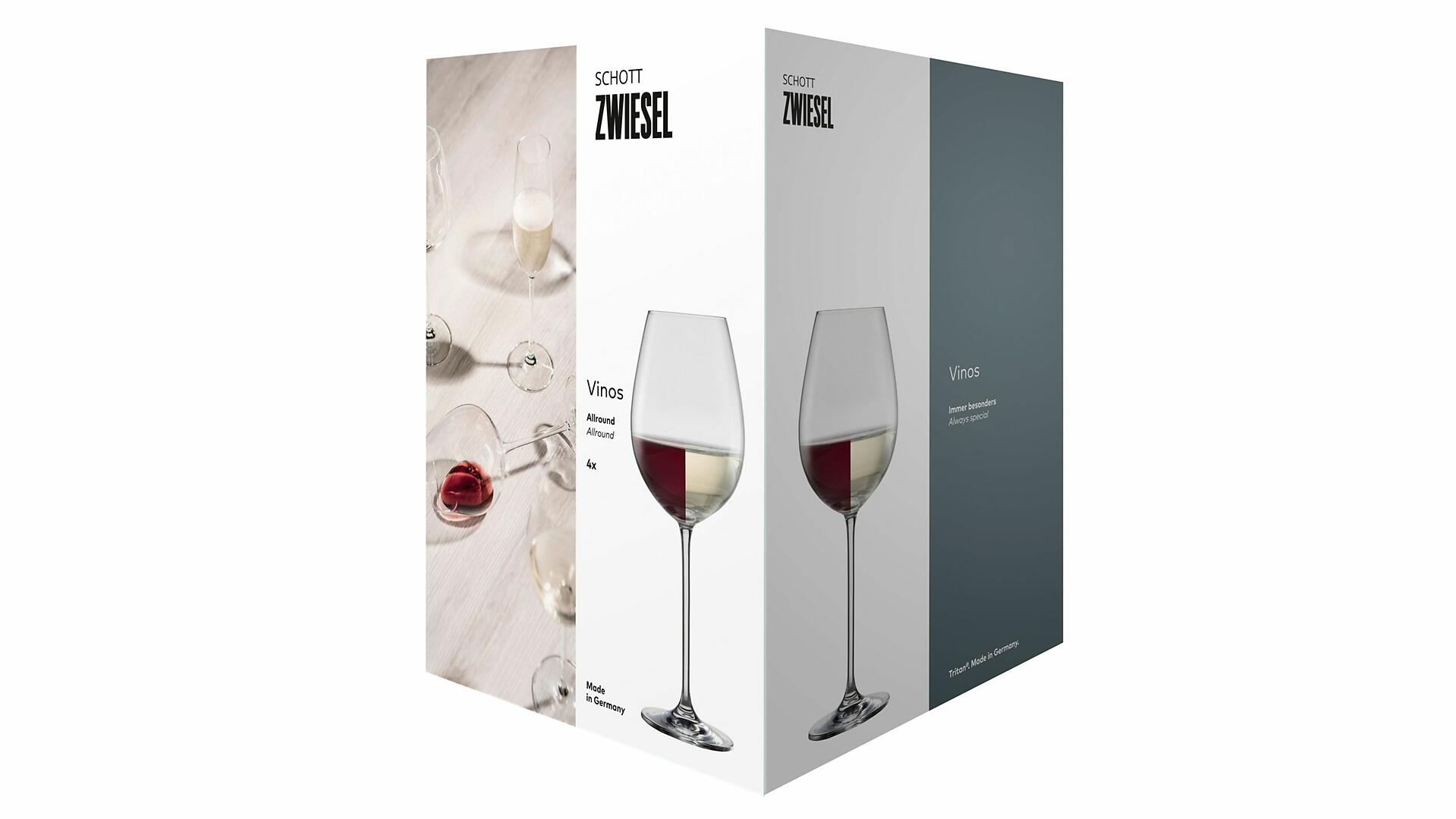 Zwiesel Kristallglas Allroundglas-Set Vinos Tritan Kristallglas vierteilig