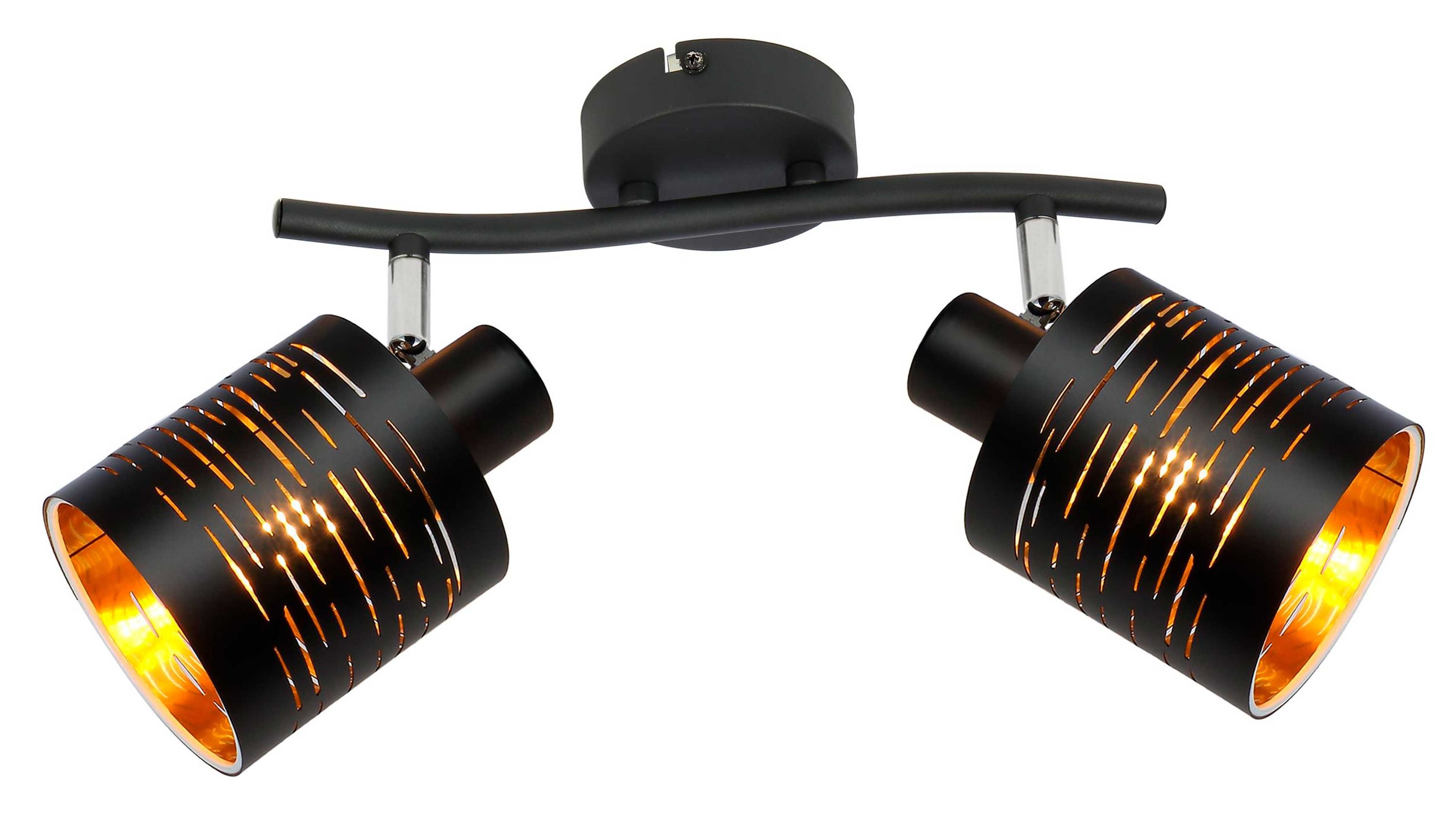 GLOBO Deckenlampe Tunno Blattgold & Metall  zweiI Spots
