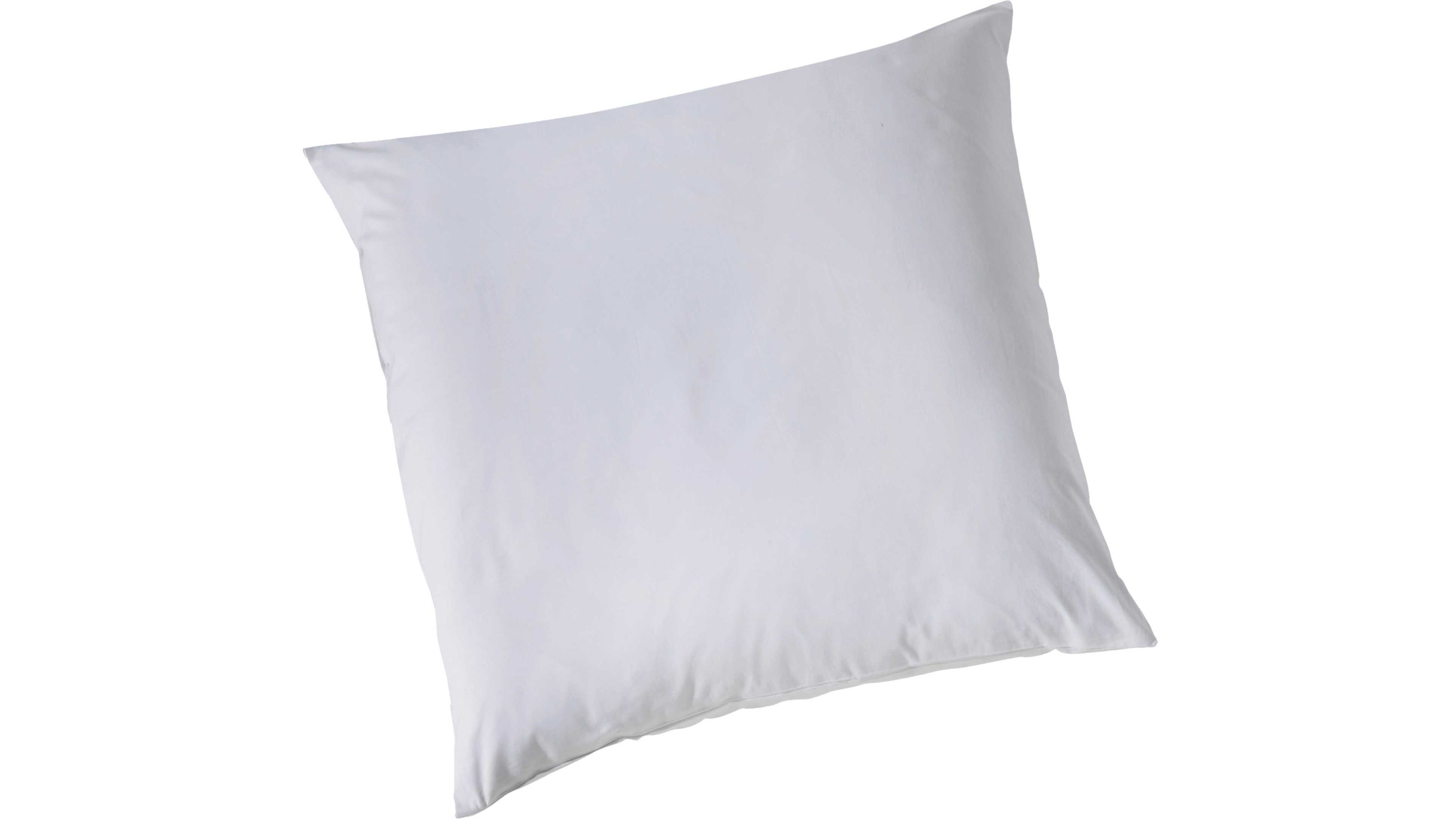 Silberner Satin-Kopfkissenbezug quadratisch Quadratischer Kopfkissenbezug in silberner Farbe aus glattem Satin