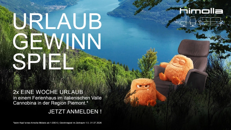 HIMOLLA GEWINNSPIEL: 2x 1 WOCHE URLAUB IN EINEM FERIENHAUS