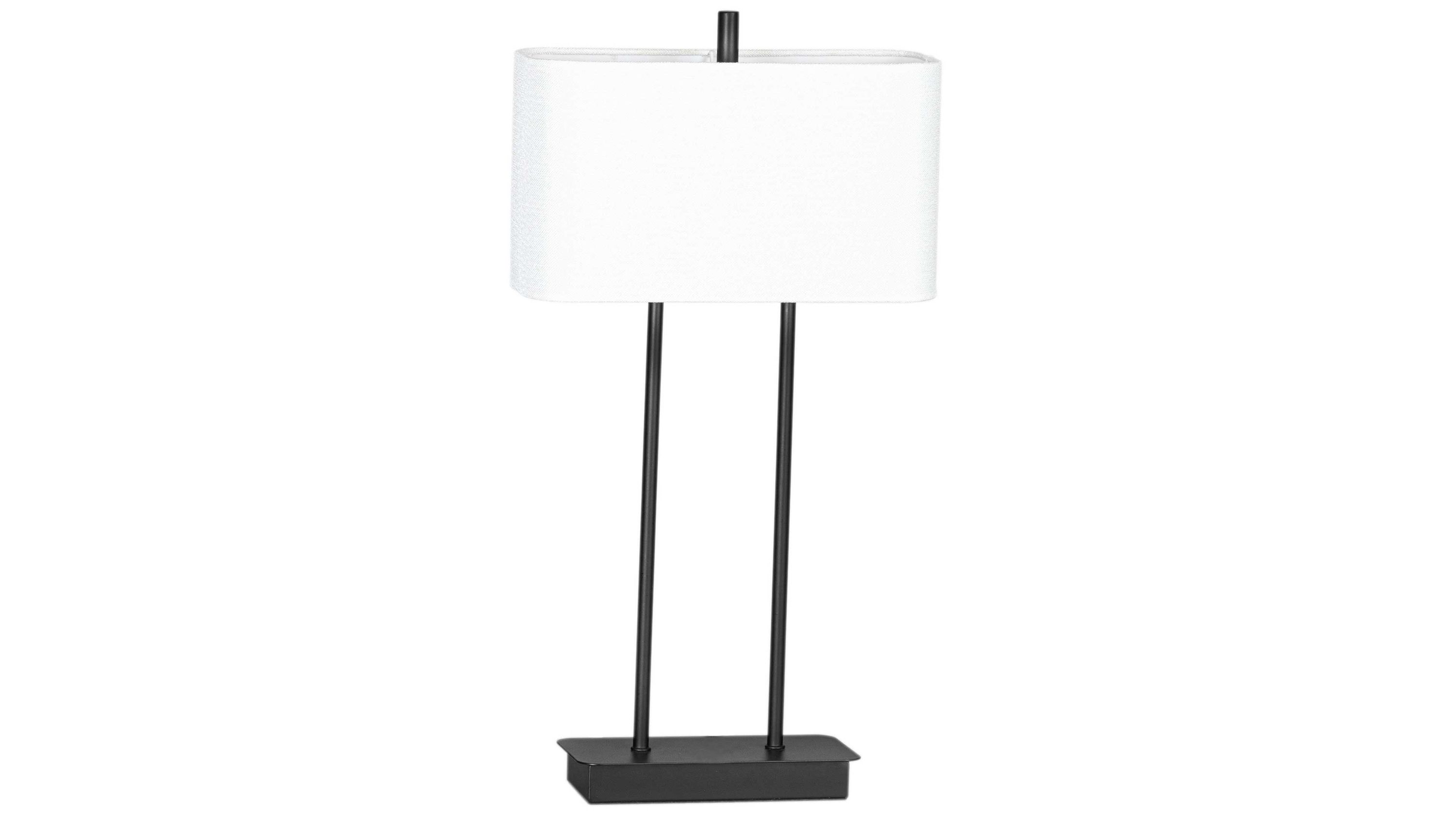 BY RYDÉNS Leuchten Serie Luton - Tischleuchte Weiß & Schwarz - Höhe ca. 56 cm