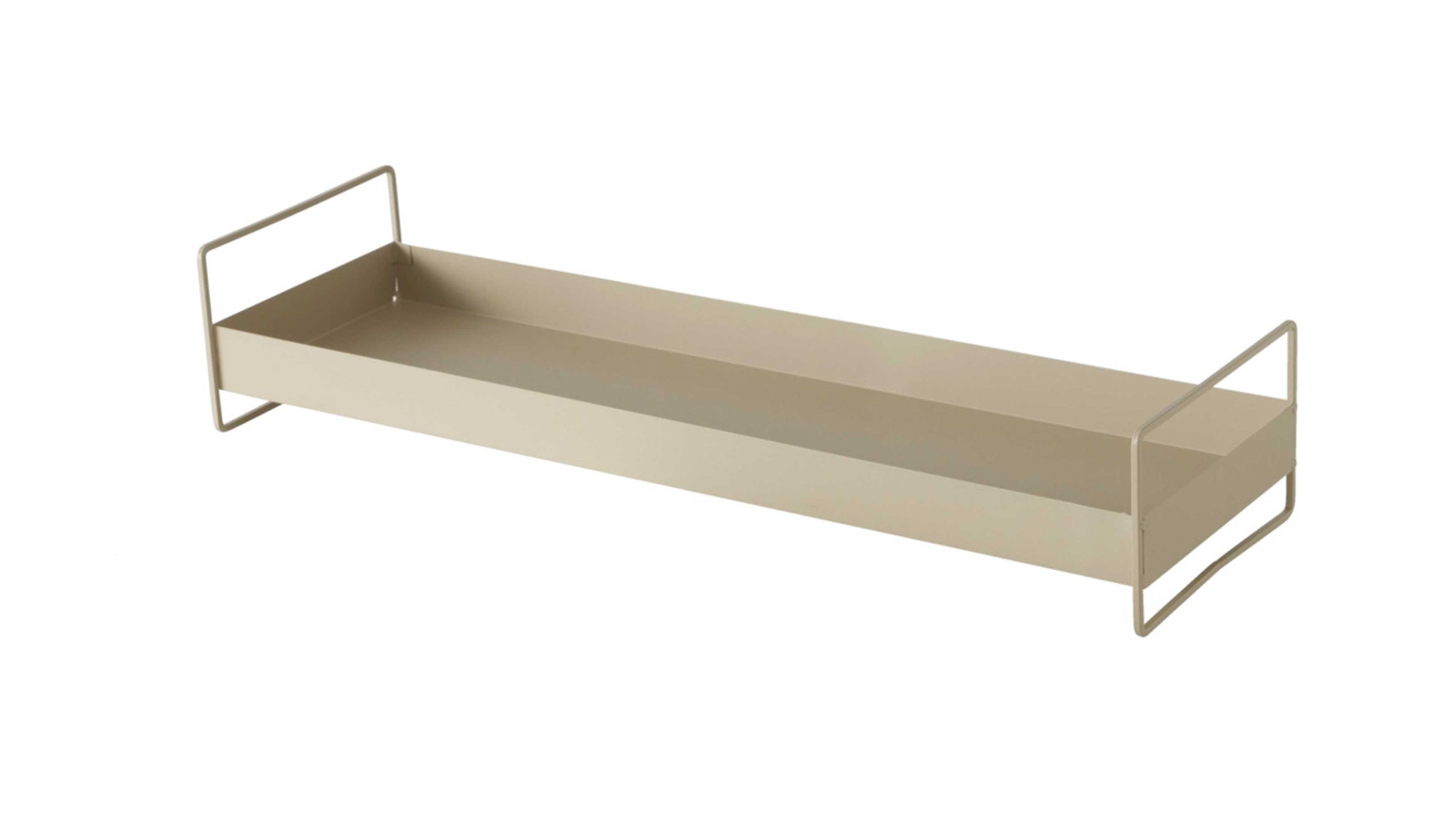 Tablett Wolga beiges Metall - Länge ca. 50 cm