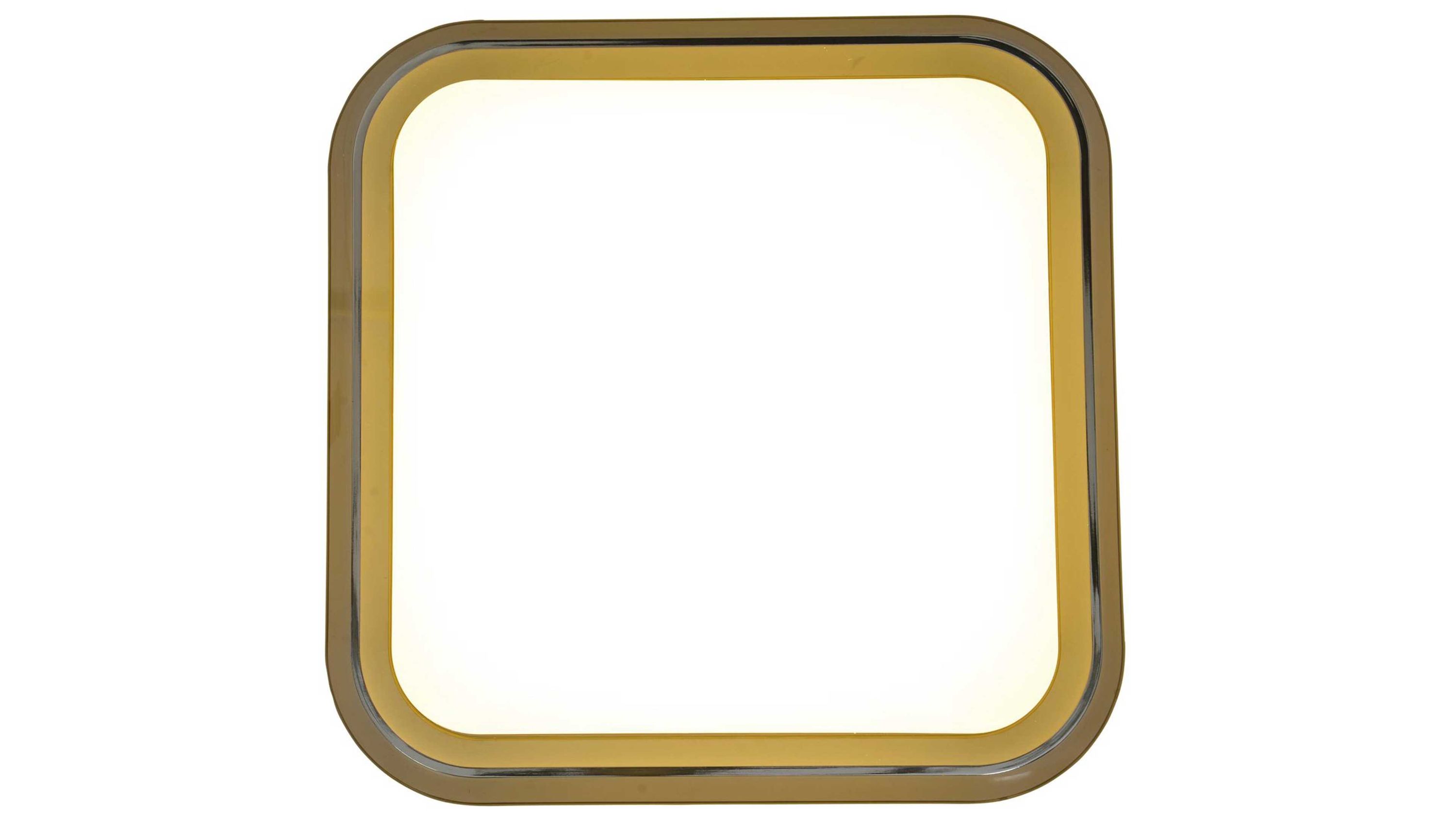 Quadratische LED-Deckenleuchte mit grauem Rahmen Quadratische LED-Deckenleuchte mit abgerundeten Ecken und grauem Rahmen