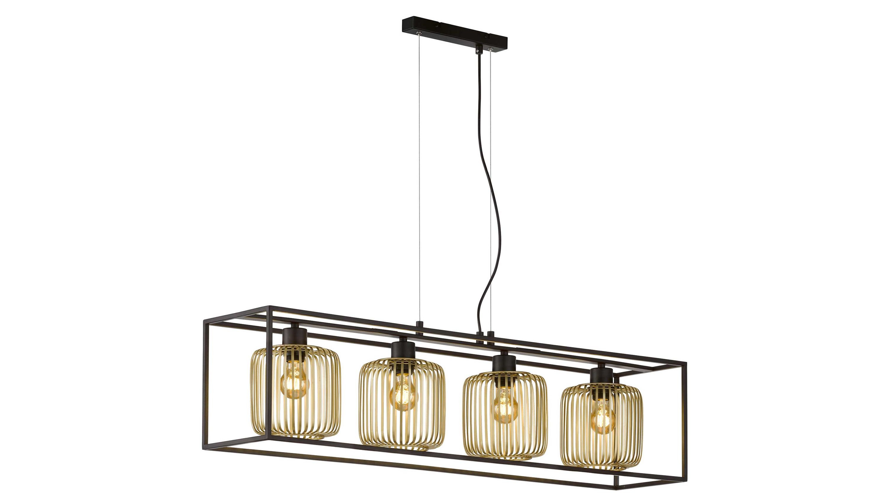 FH Hängeleuchte Caydo Sandschwarz & Gold - Länge ca. 110 cm