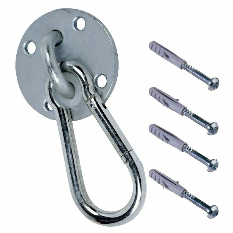 Wandhaken-Set mit Platte  Schrauben und Dübeln zur sicheren Befestigung von Hängematten