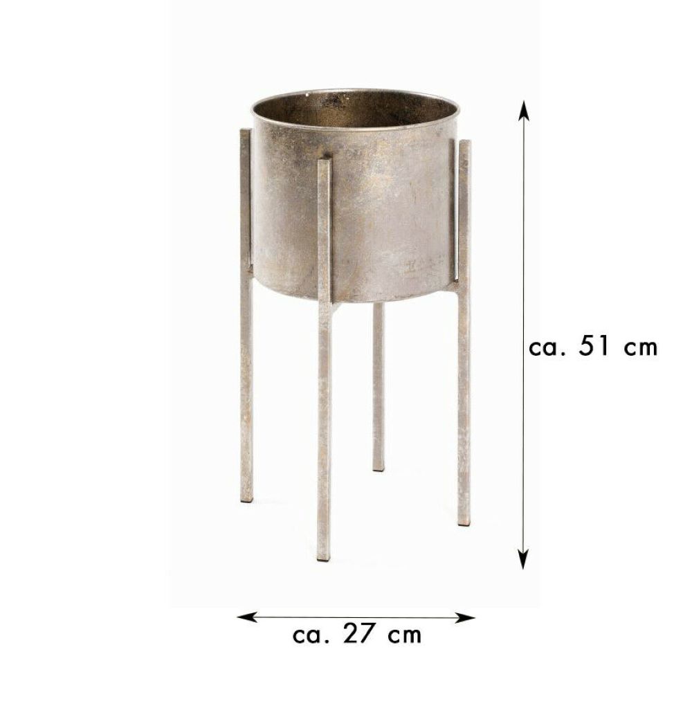 Maßskizze der Blumensäule in Antikbronze mit Maßangaben ca 51?cm Höhe und 27?cm Durchmesser  freigestellt dargestellt