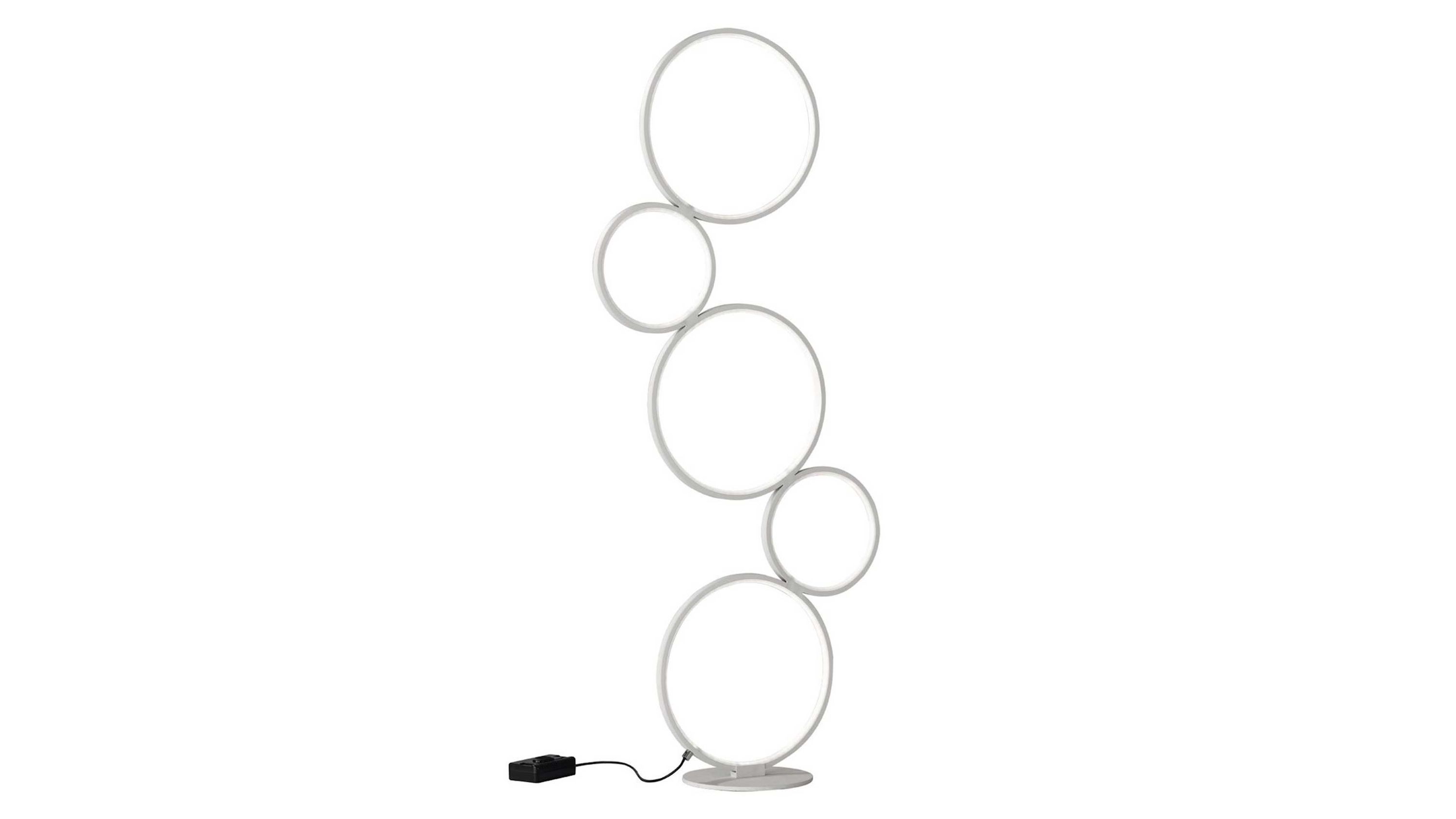 TRIO Stehlampe Rondo mattweißes Metall  Höhe ca. 115 cm