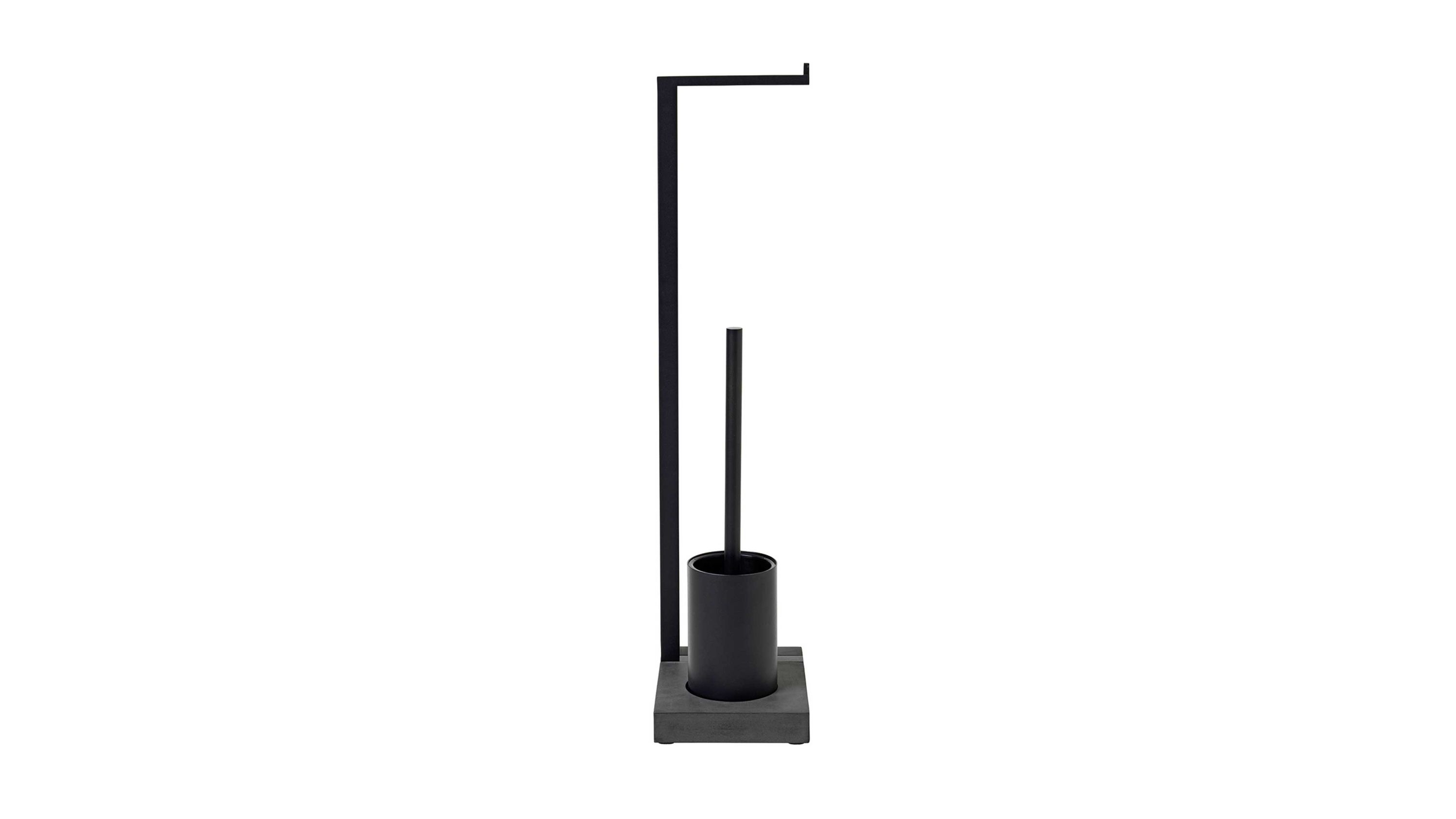 blomus WC-Butler Menoto schwarzer Stahl & schwarzer Polystone