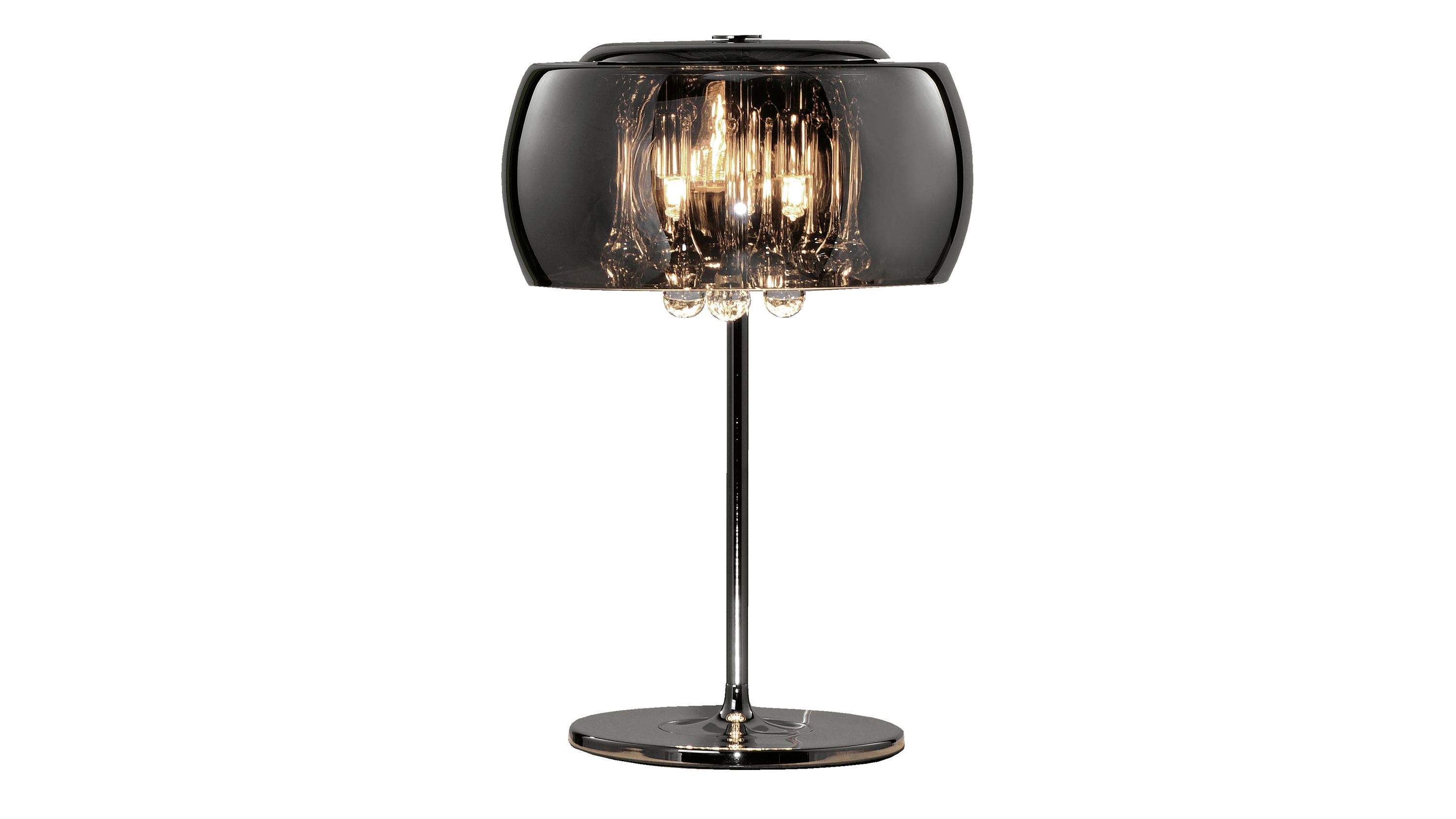 TRIO Tischleuchte Vapore verchromtes Glas  Höhe ca. 43 cm