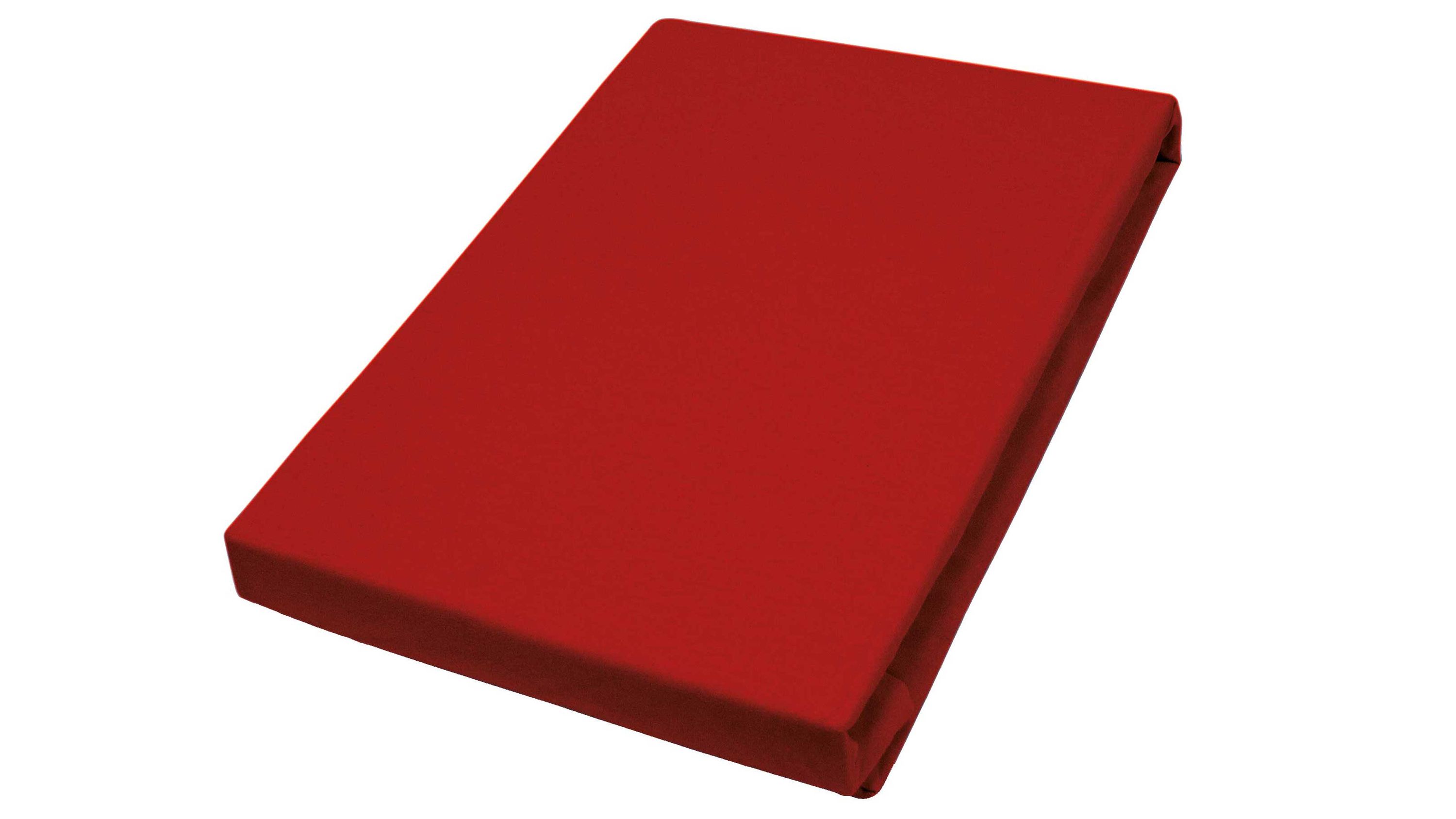 Rotes Spannbettlaken Rotes Spannbettlaken glatt gefaltet