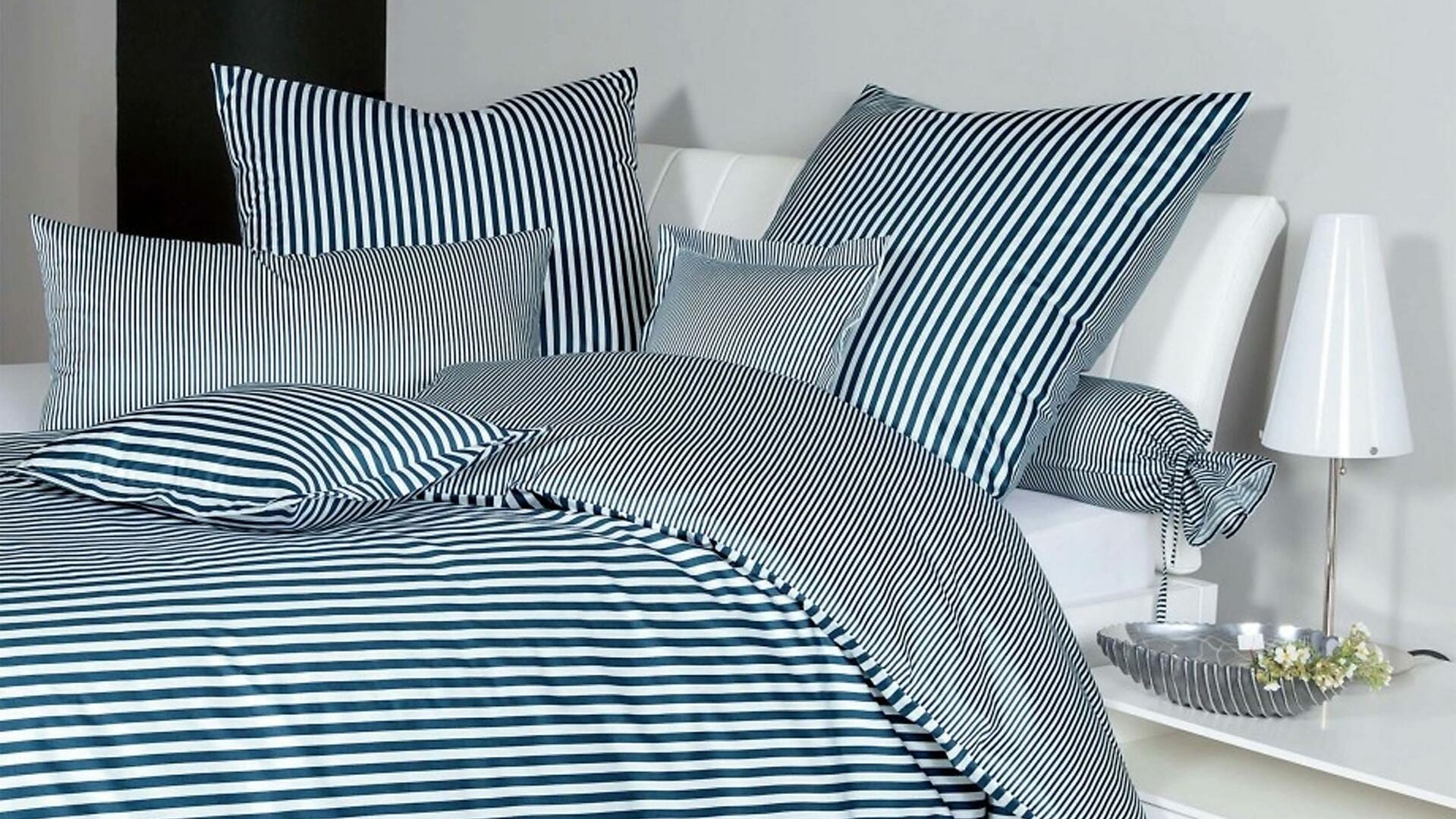Janine Design Bettwäsche-Set Atlantik Weiß Mako-Satin 155 x 220 cm