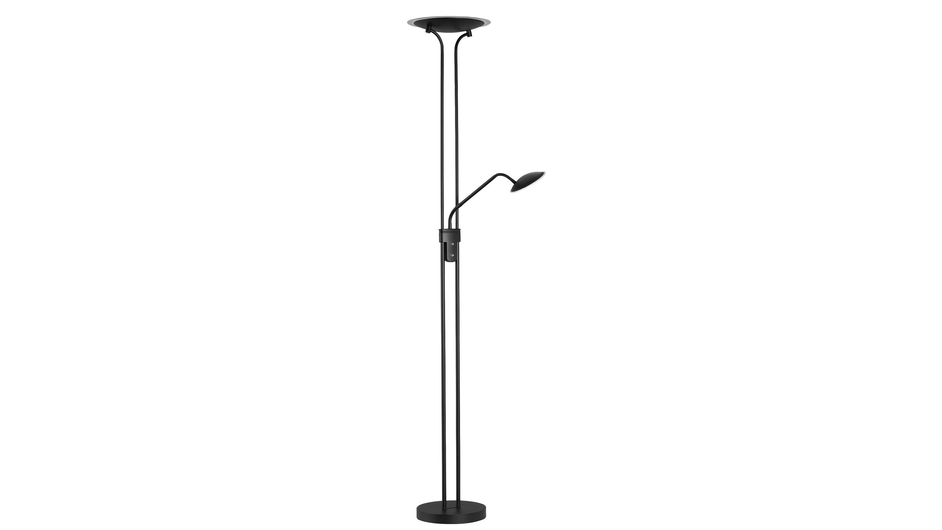 FH Leuchten Serie Tralli - Deckenfluter sandschwarzes Metall - Höhe ca. 180 cm