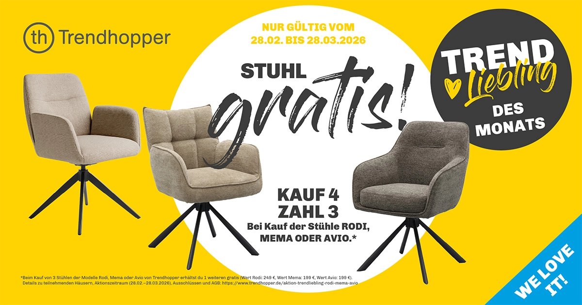 TRENDHOPPER: STUHL GRATIS!