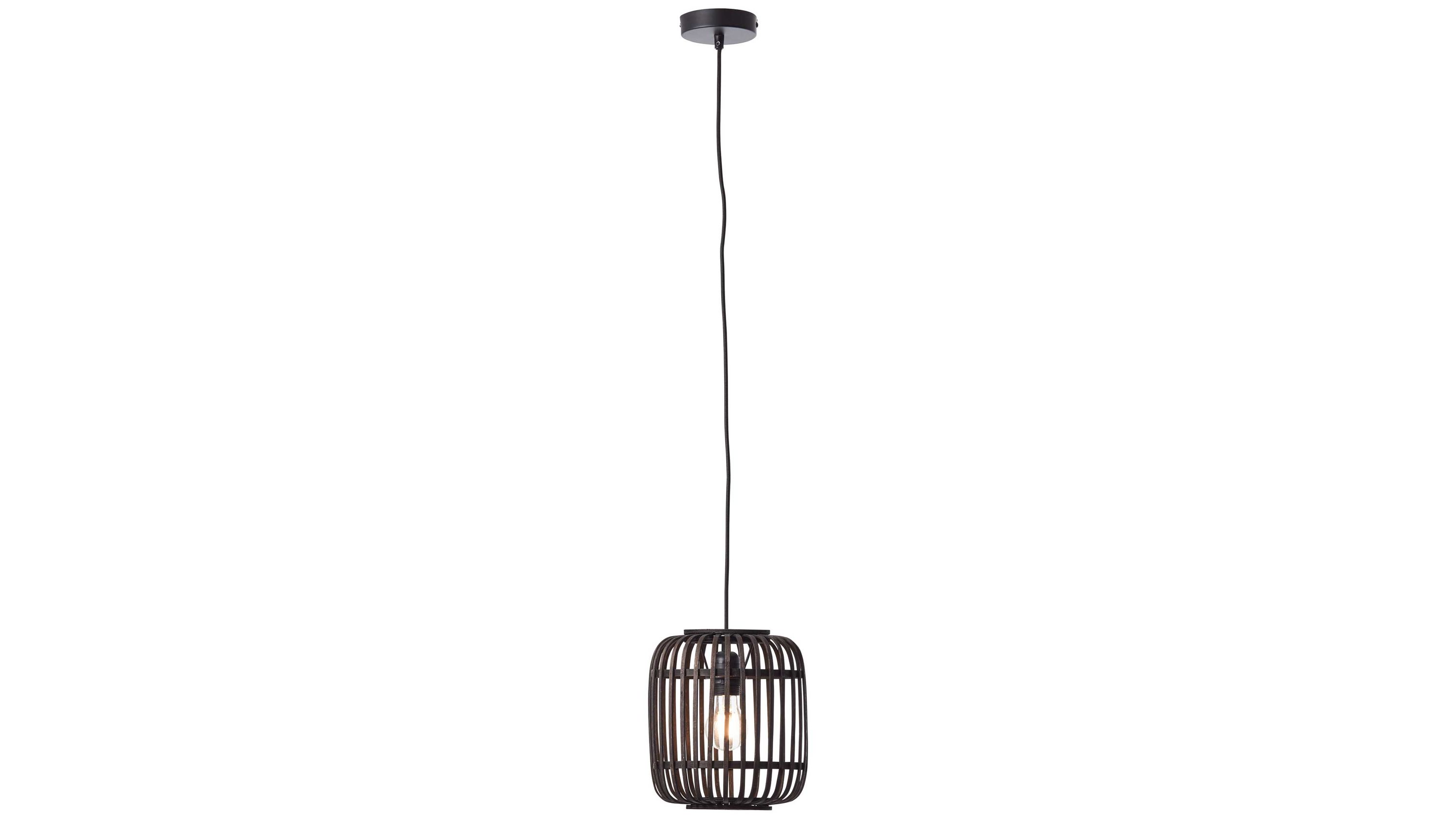 Brilliant Pendelleuchte Woodrow dunkler Bambus - Breite ca. 21 cm