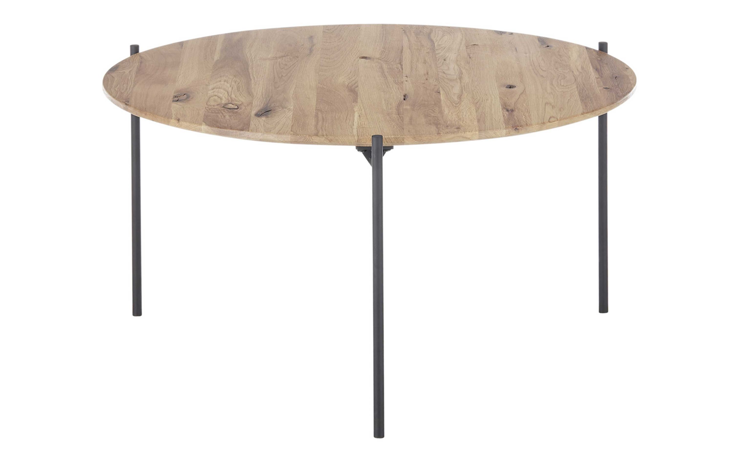 Couchtisch Assuan Eiche & Schwarz - Durchmesser ca. 74 cm